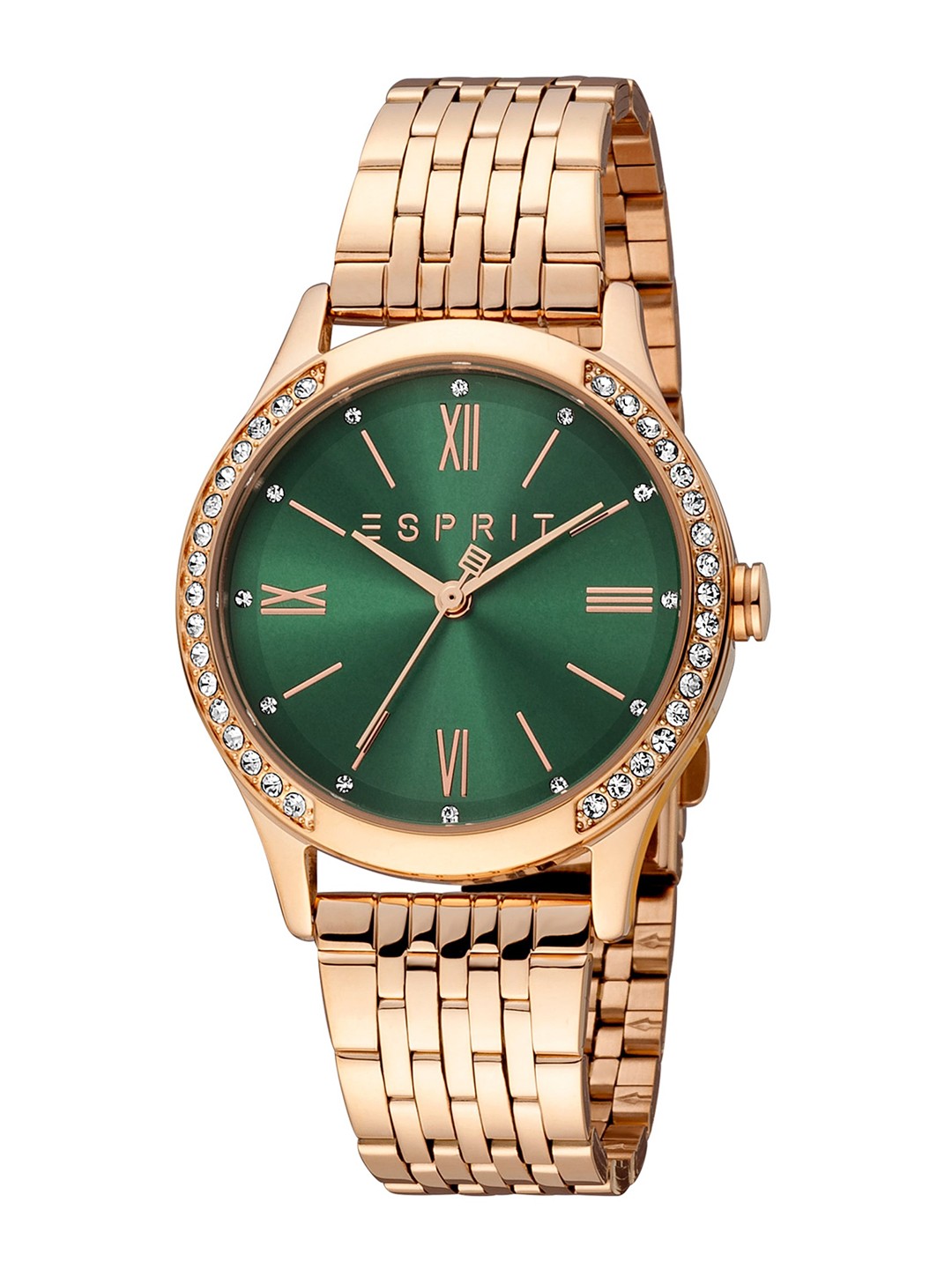 

ESPRIT Women Stainless Steel Bracelet Style Straps Analogue Watch ES1L396M0045, Rose gold