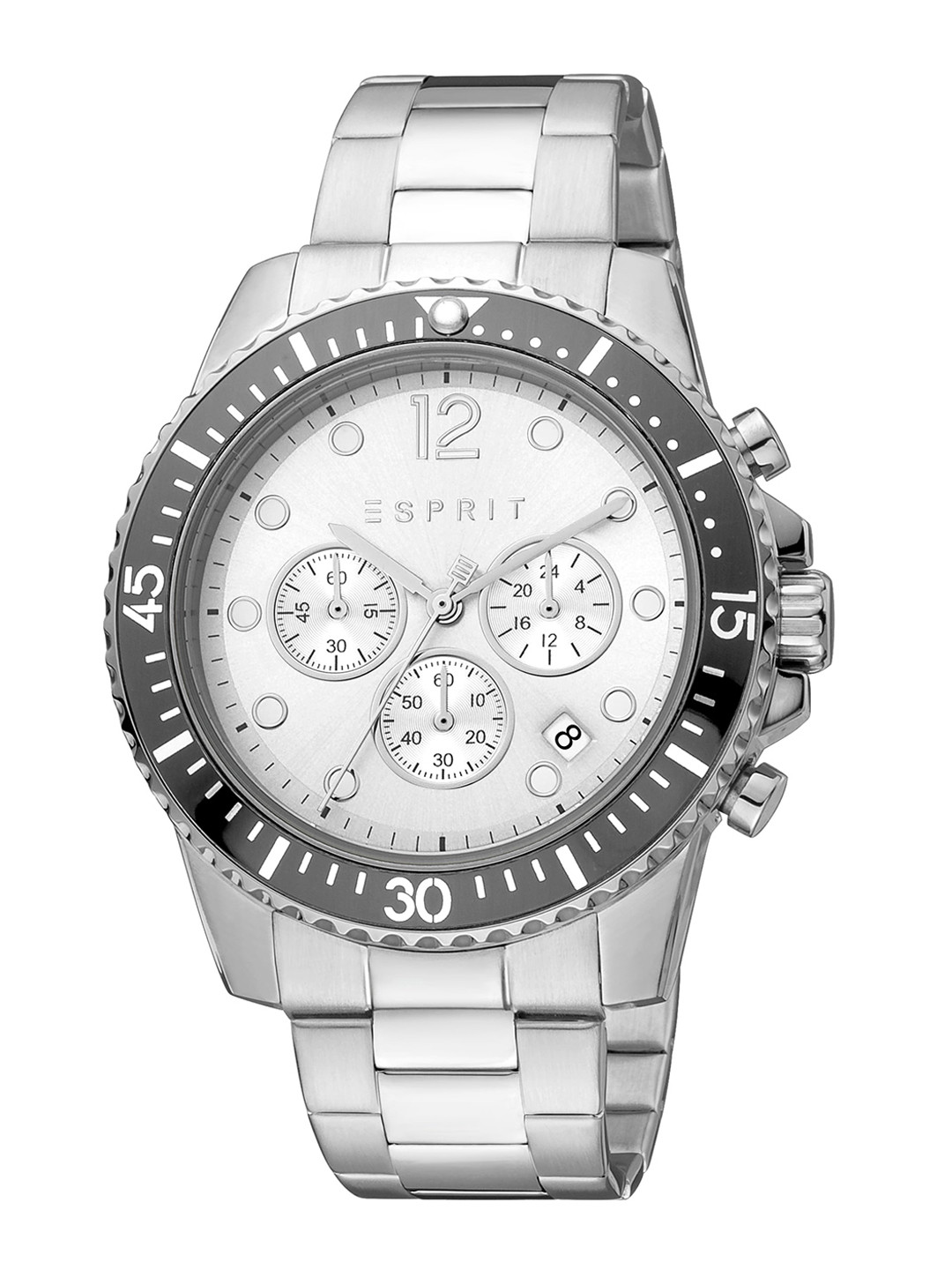 

ESPRIT Men Stainless Steel Bracelet Style Straps Analogue Watch ES1G392M0045, Silver