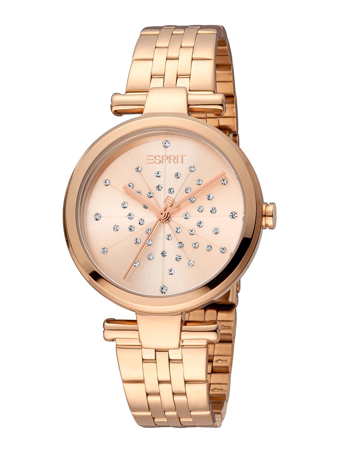 

ESPRIT Women Stainless Steel Bracelet Style Straps Analogue Watch ES1L378M0045, Rose gold