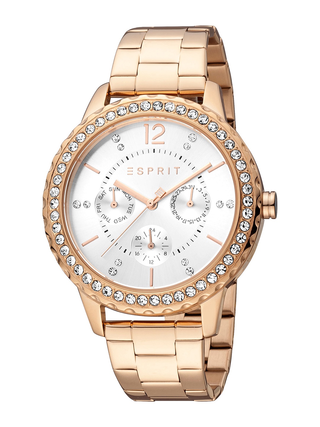 

ESPRIT Women Stainless Steel Bracelet Style Straps Analogue Watch ES1L356M0085, Rose gold