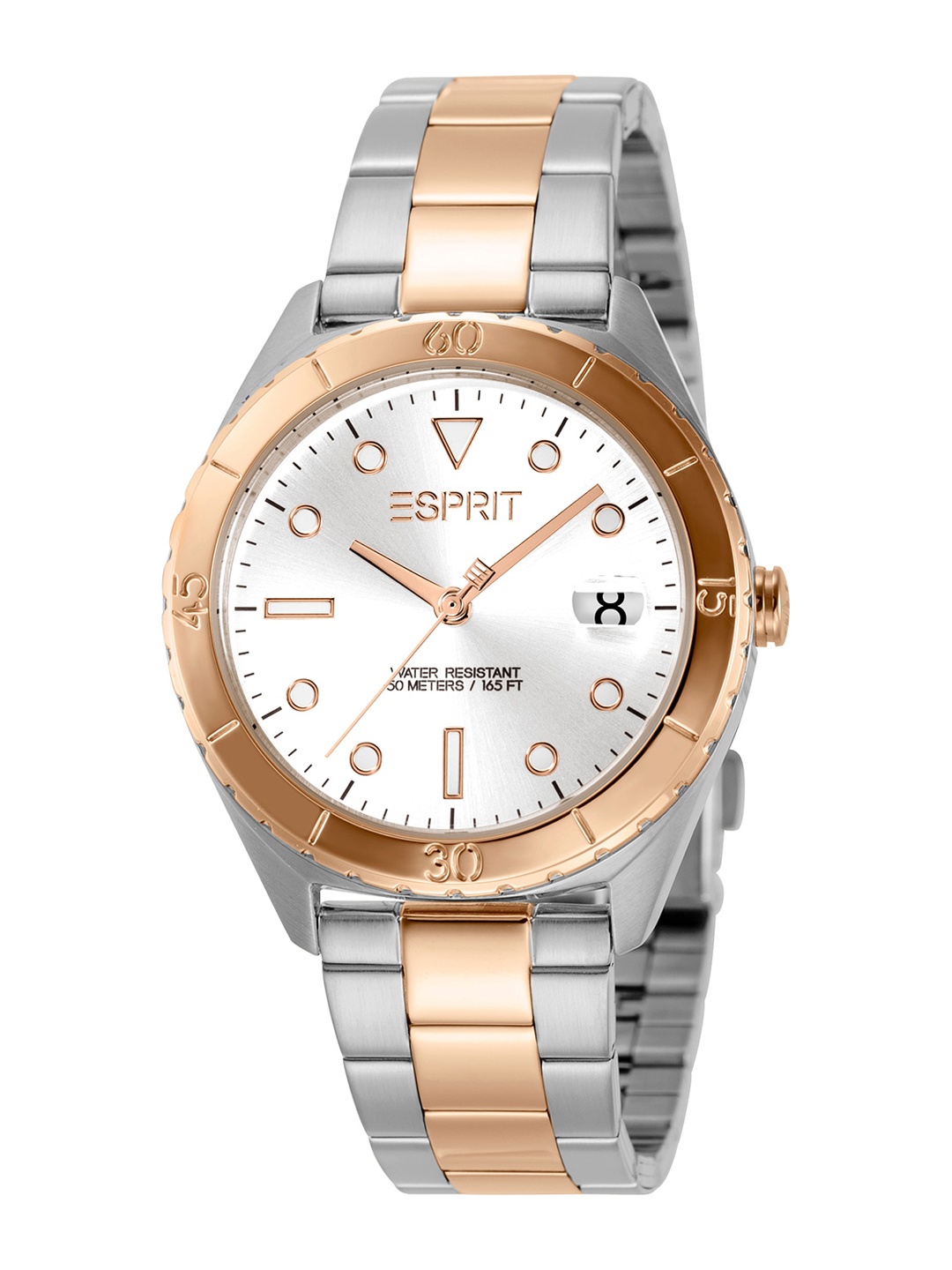 

ESPRIT Women Stainless Steel Bracelet Style Straps Analogue Watch ES1L293M0065, Silver