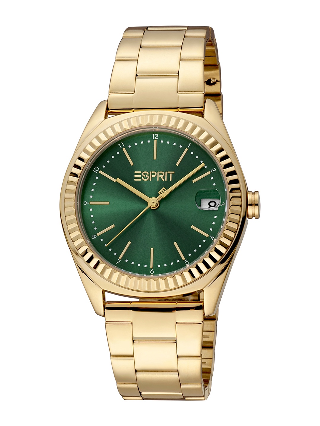 

ESPRIT Women Stainless Steel Bracelet Style Straps Analogue Watch ES1L383M0035, Gold