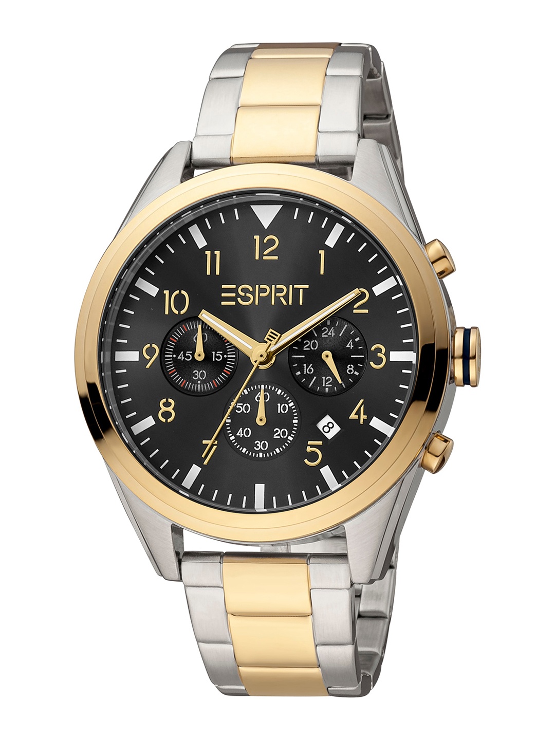 

ESPRIT Men Stainless Steel Bracelet Style Straps Analogue Watch ES1G339M0095, Silver