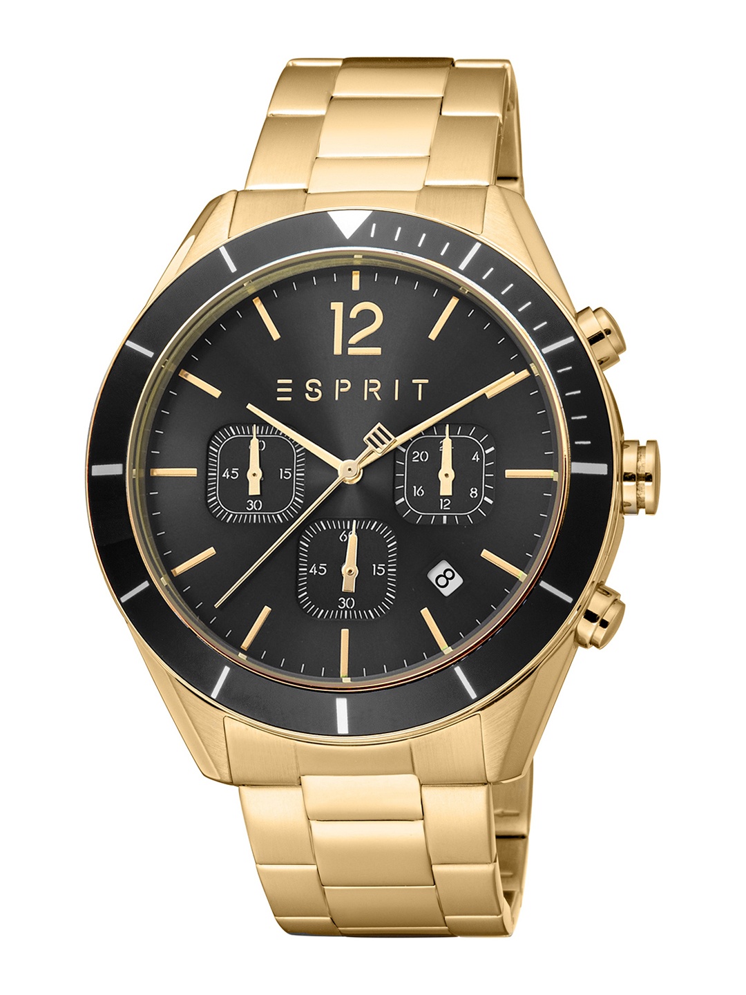 

ESPRIT Men Stainless Steel Bracelet Style Straps Analogue Watch ES1G391M0045, Gold