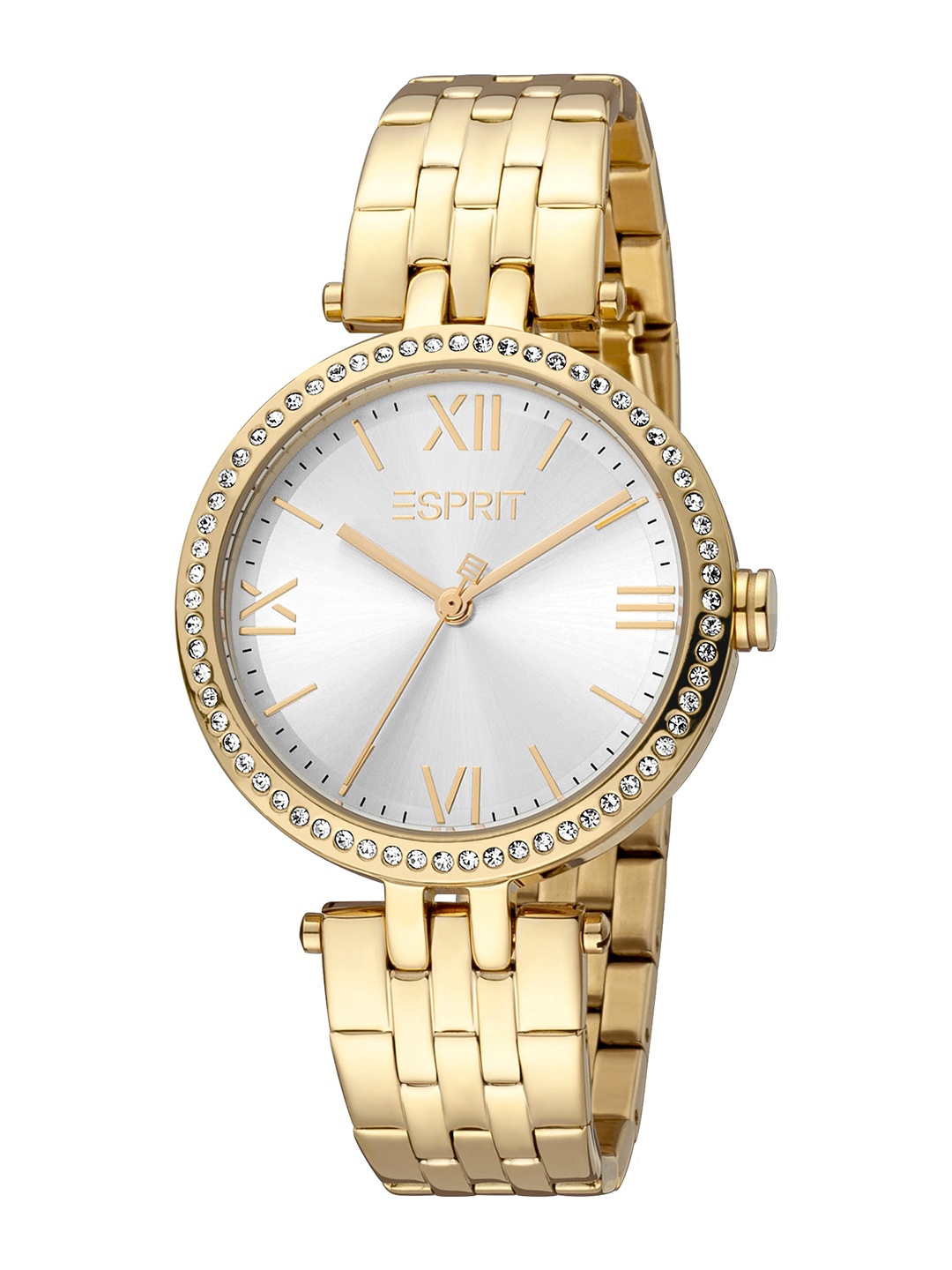 

ESPRIT Women Stainless Steel Bracelet Style Straps Analogue Watch ES1L377M0035, Gold