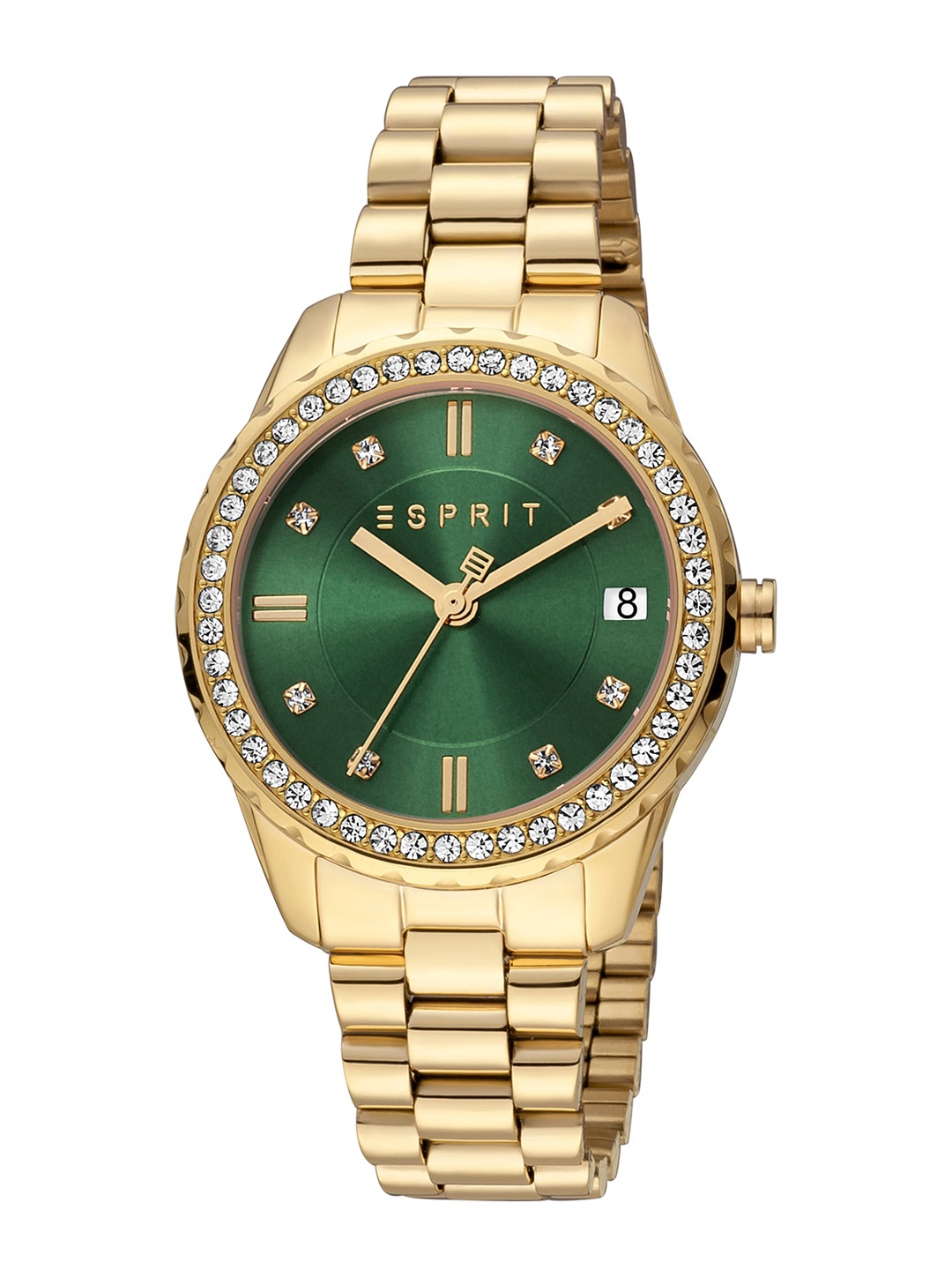 

ESPRIT Women Stainless Steel Bracelet Style Straps Analogue Watch ES1L395M0045, Gold