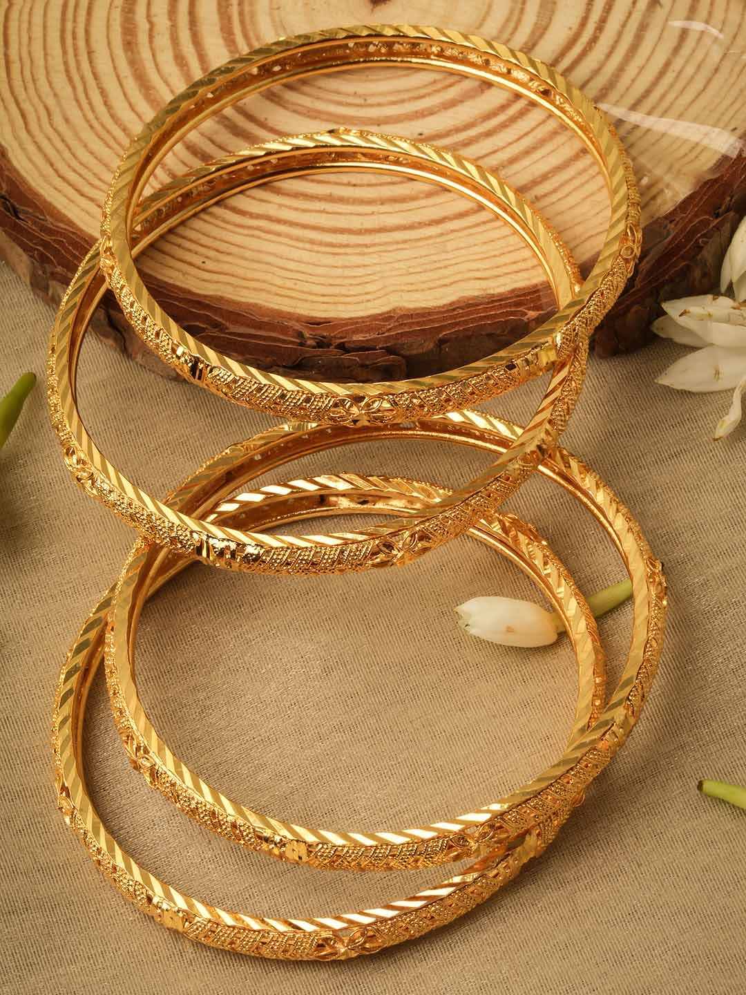 

Mirraw Set of 4 Gold Plated Bangles