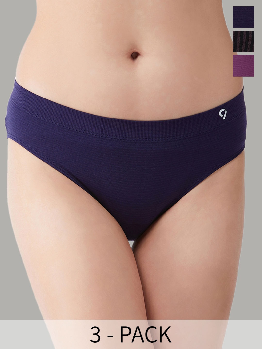 

C9 AIRWEAR Pack Of 3 Seamless Hipster Briefs, Black
