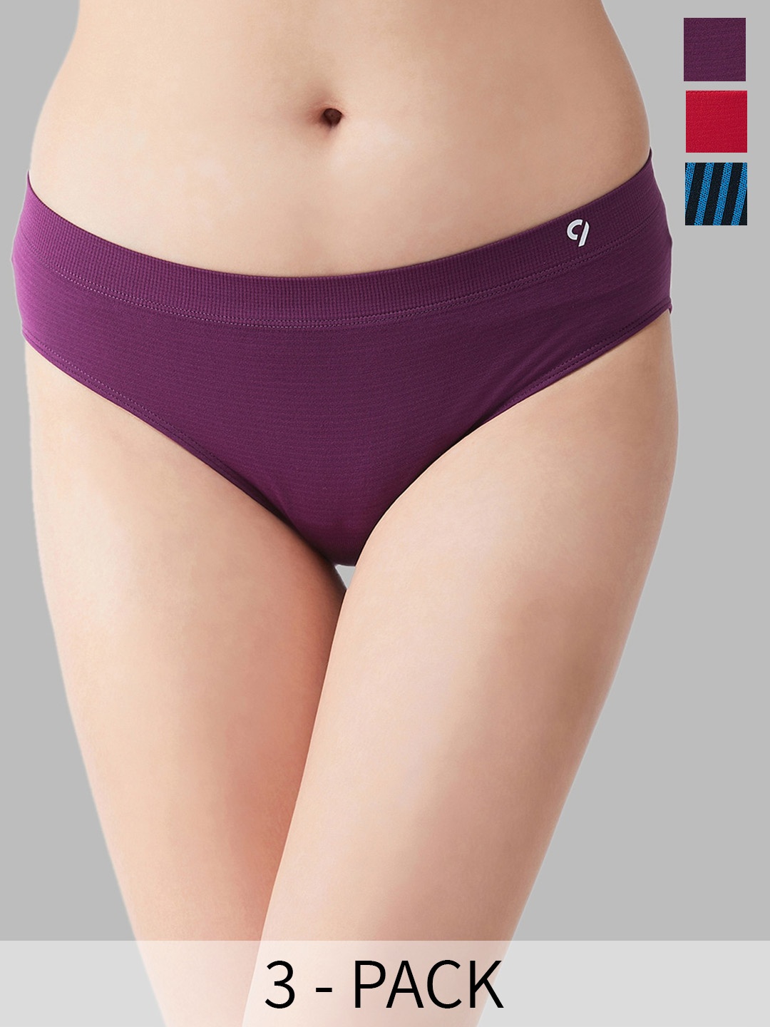 

C9 AIRWEAR Pack Of 3 Seamless Hipster Briefs, Purple