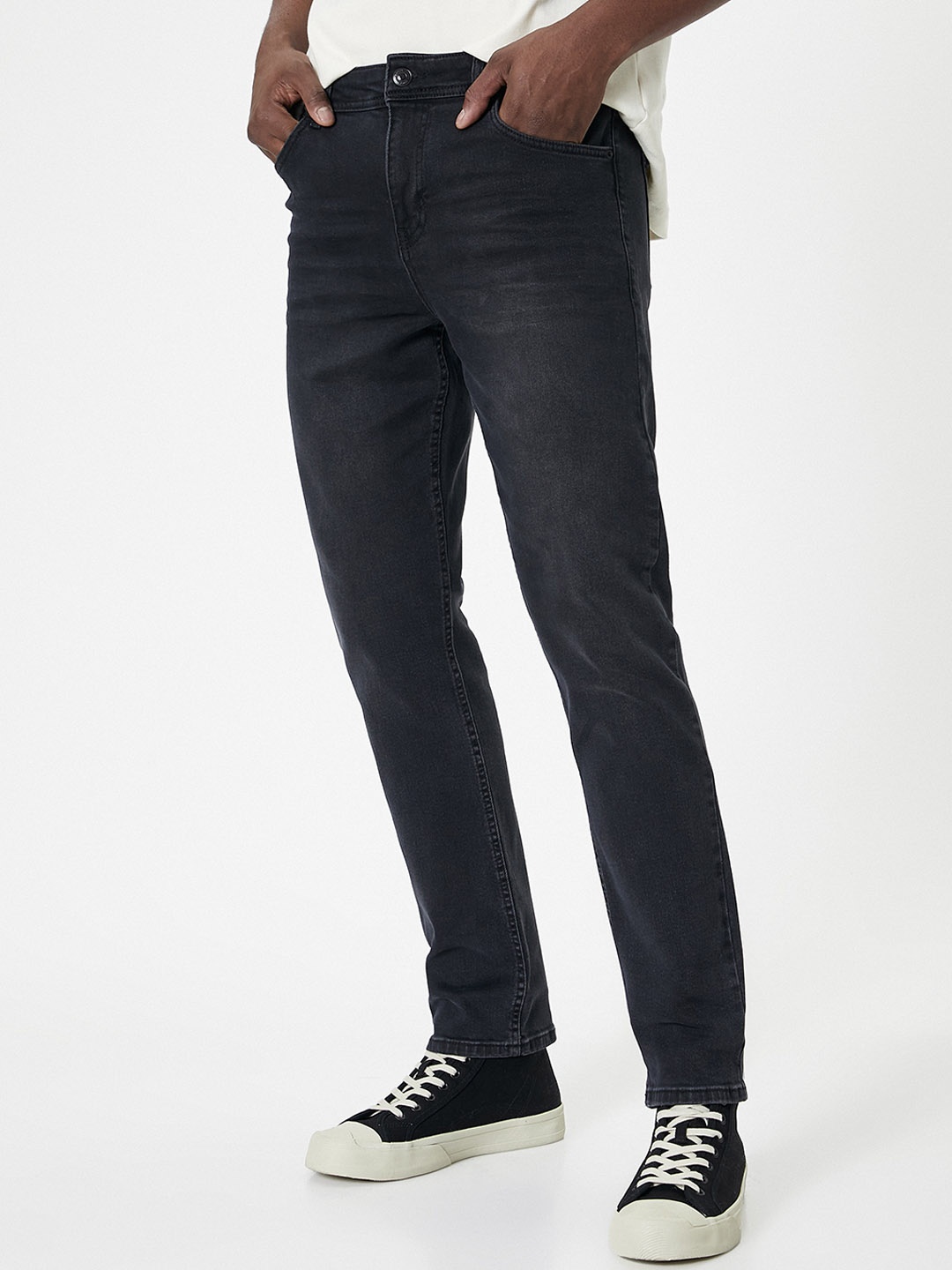 

Koton Men Slim Fit Mid-Rise Clean Look Stretchable Jeans, Grey