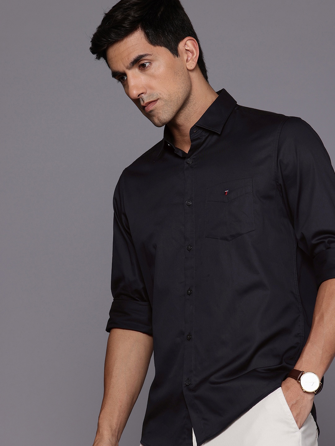

Louis Philippe Sport Slim Fit Pure Cotton Casual Shirt, Black