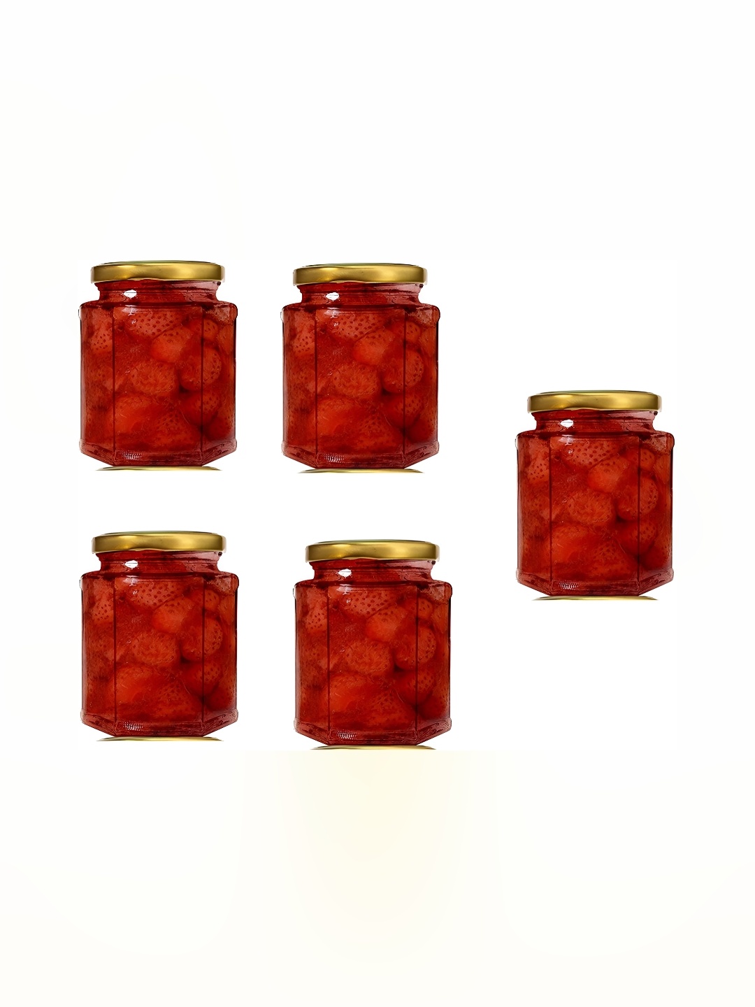 

1ST TIME 5 Pcs Transparent Glass Containers 400 ml Each