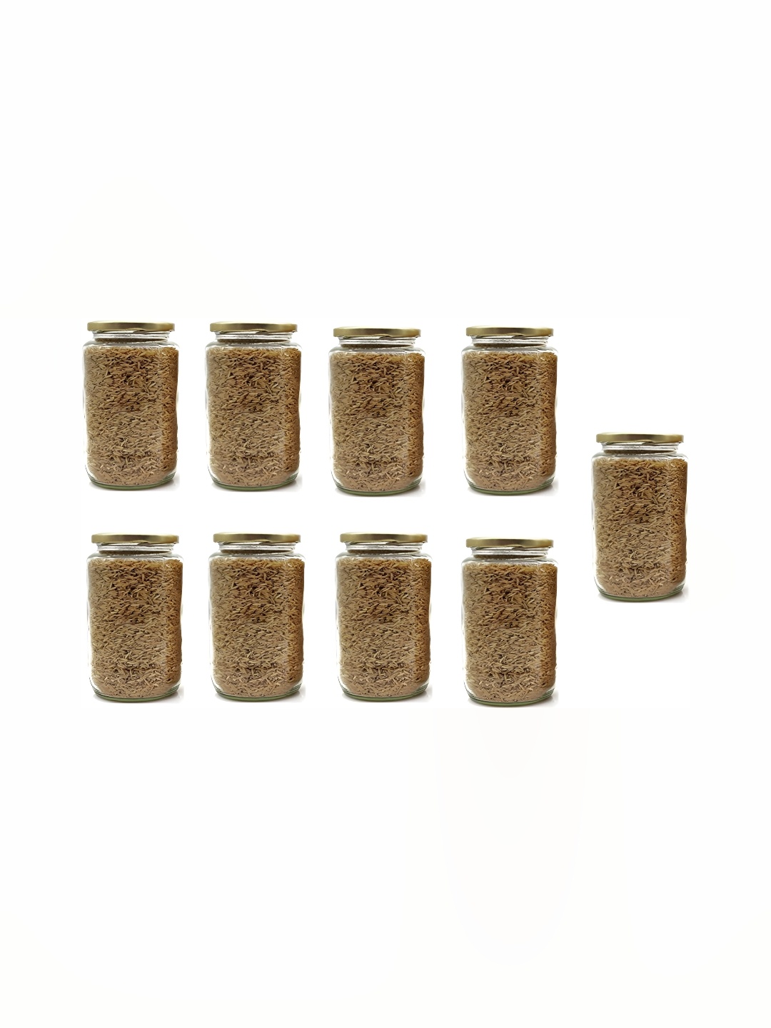 1ST TIME Transparent 9 Pieces Glass Containers 500ml Each