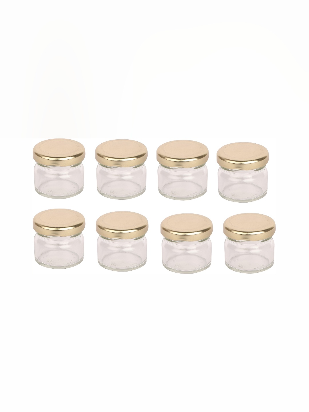 1ST TIME Transparent 8 Pieces Glass Containers 50 ml