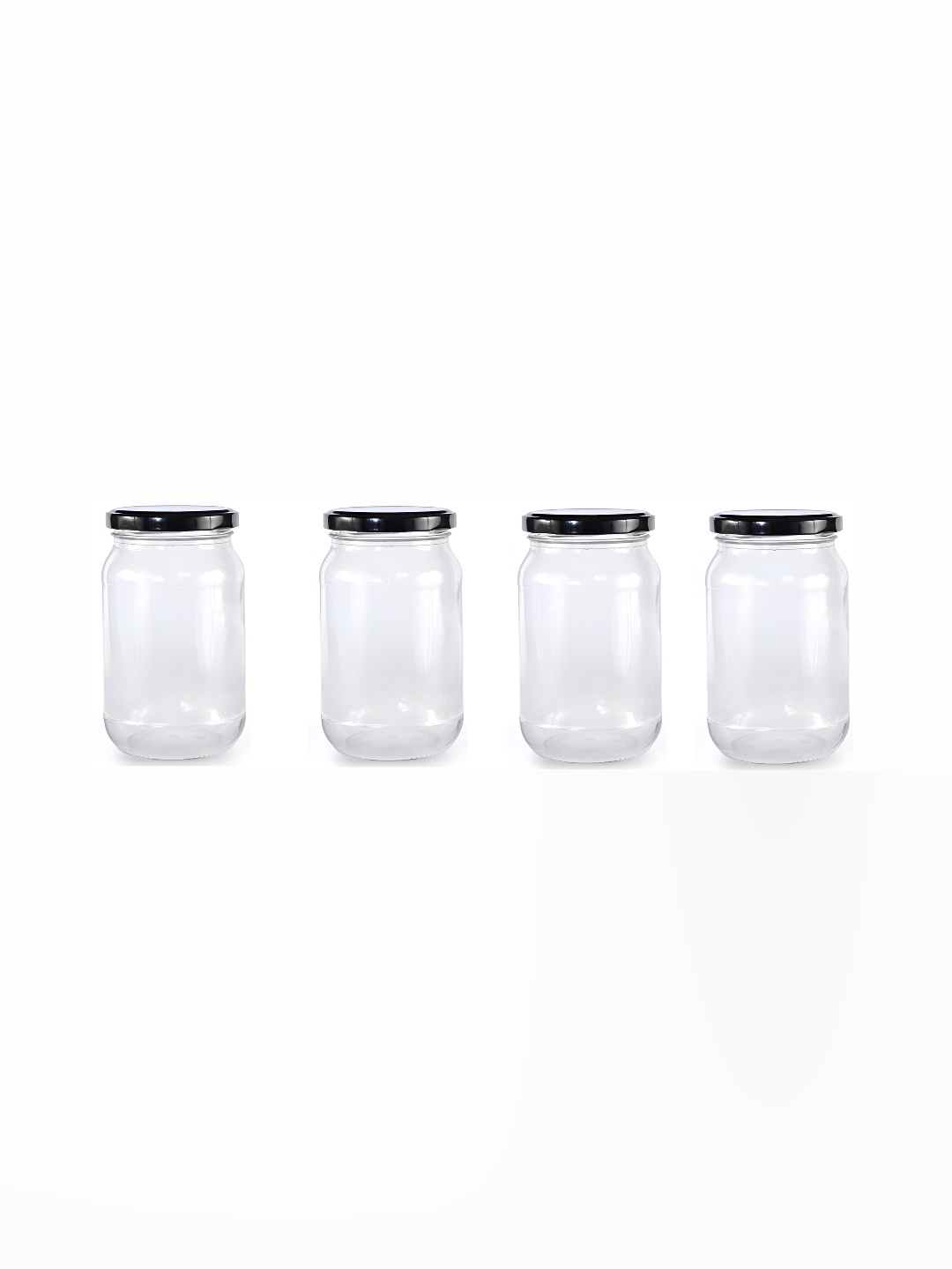 

1ST TIME 4 Pieces Transparent Glass Containers 400ml