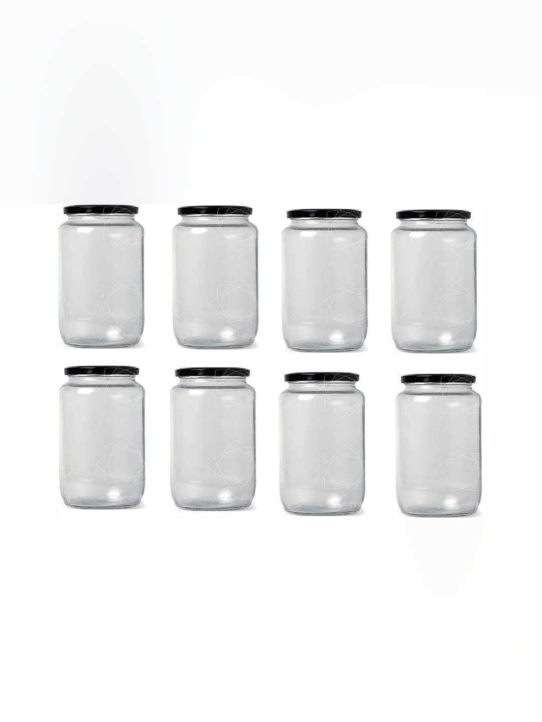 

1ST TIME Transparent 8 Pieces Dishwasher Safe Glass Container 400 ml Each