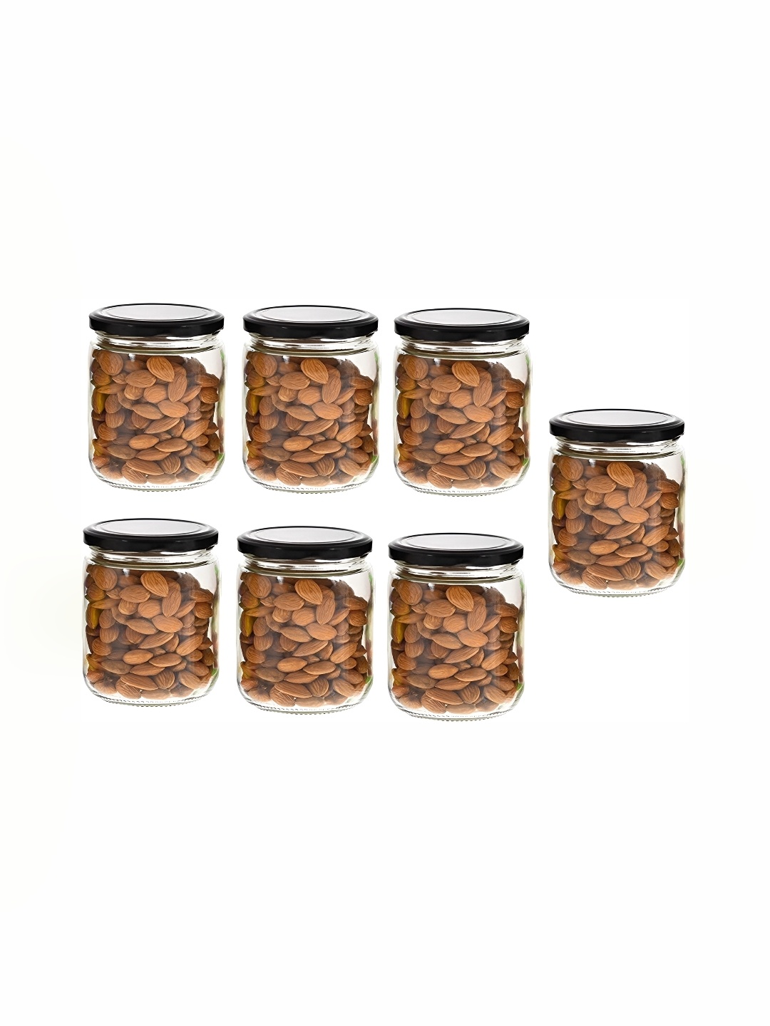 1ST TIME Transparent 7 Pcs Glass Container with Lid
