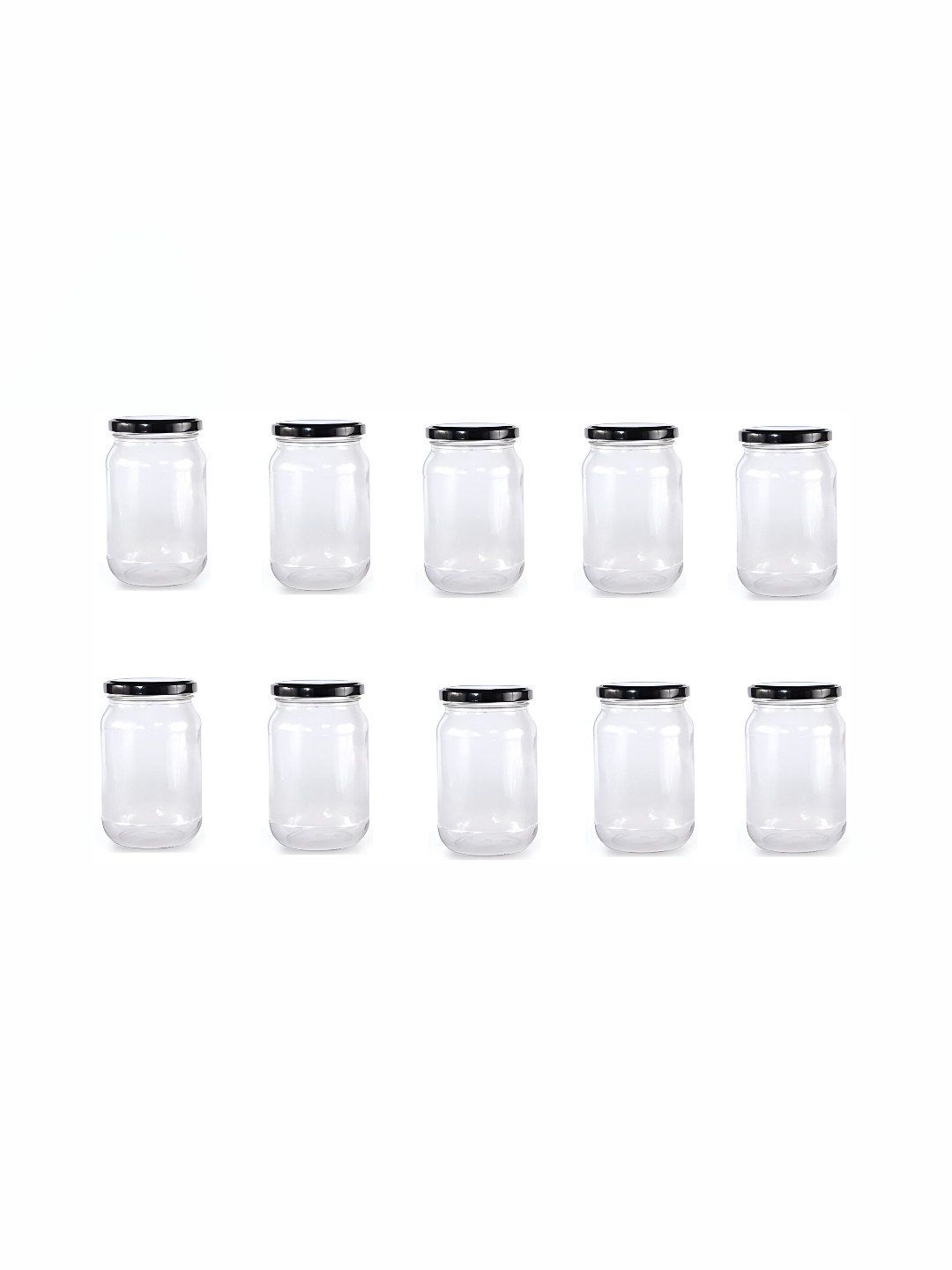 

1ST TIME 11-Pcs Transparent Glass Jar with Lid-100 ml each
