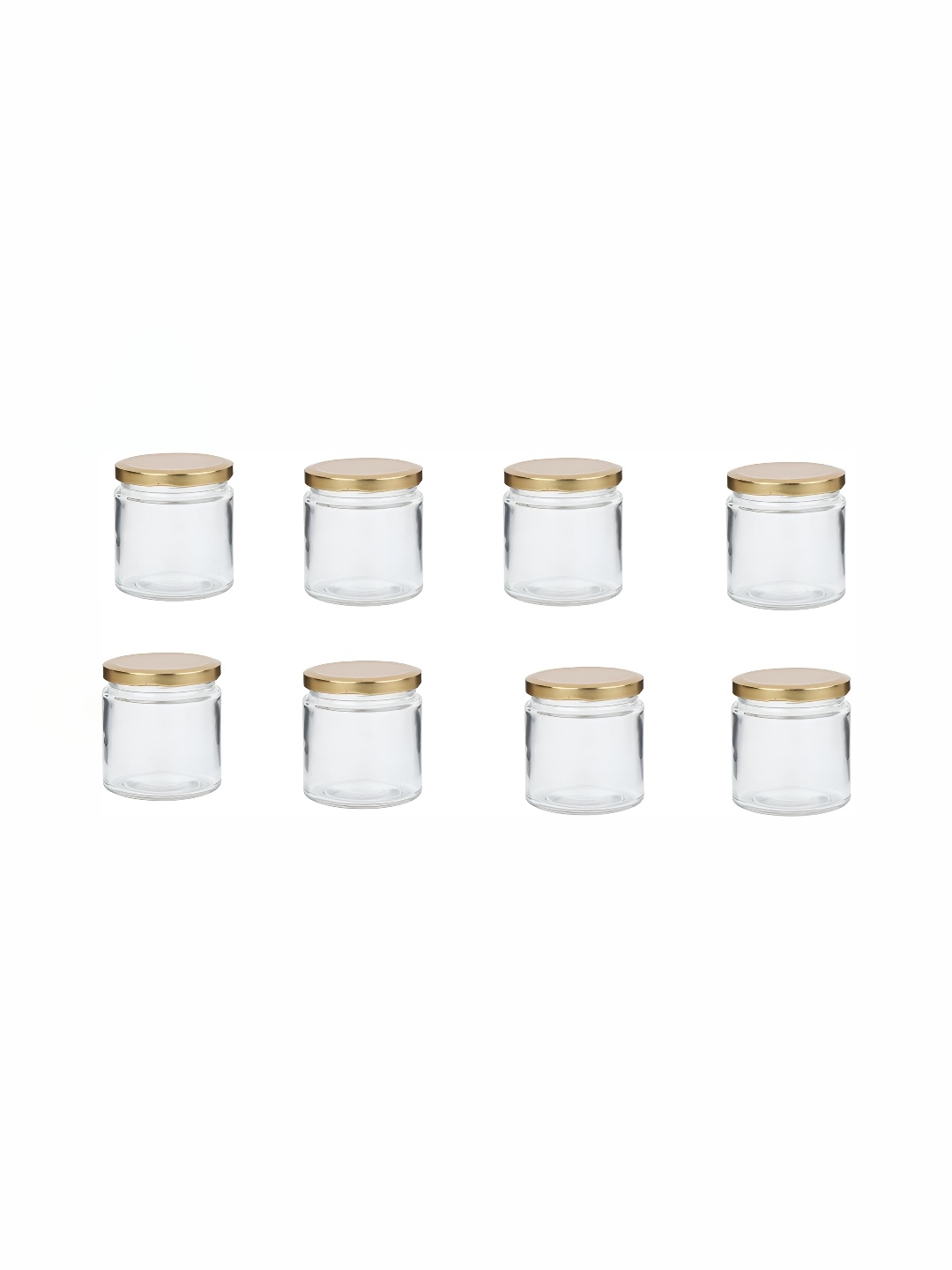 

1ST TIME Transparent 8 Pieces Glass Containers With Lid 100 ml Each