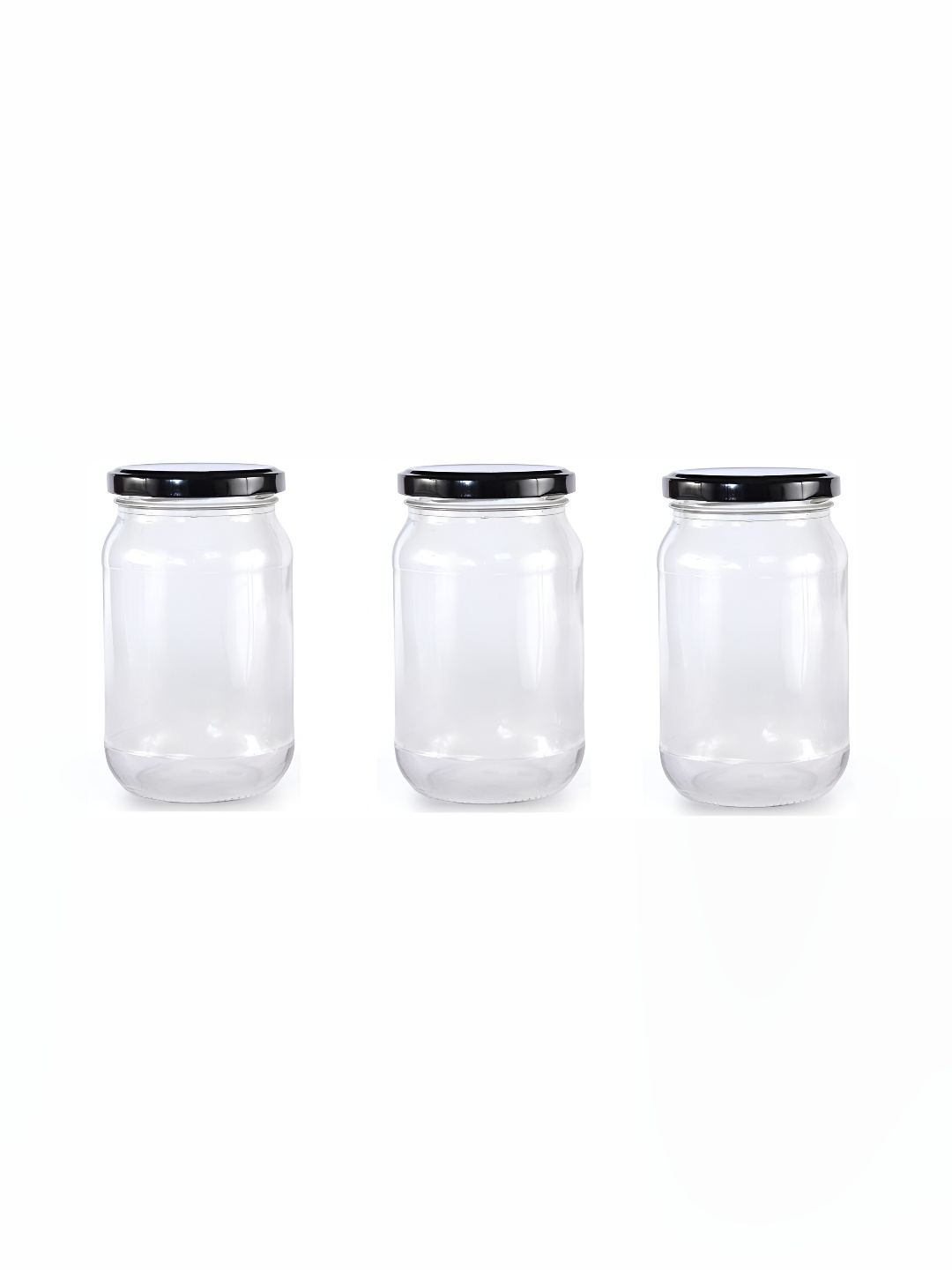 1ST TIME Transparent 3 Pieces Glass Containers 500ml Each
