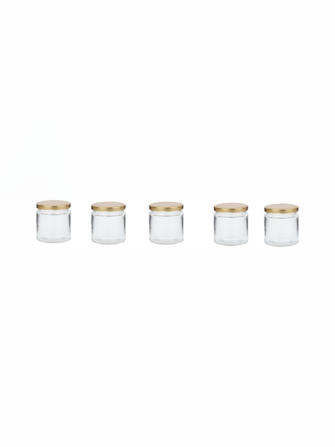 

1ST TIME 5-Pcs Transparent Glass Container With Lid