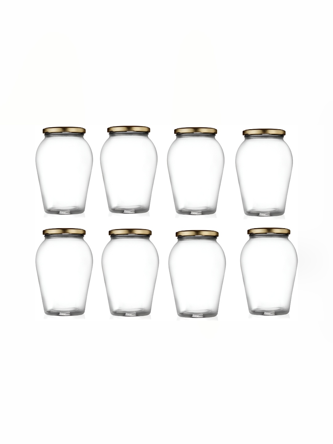 

1ST TIME Transparent & Black 8Pcs Dishwasher Safe Glass Container 500ml Each