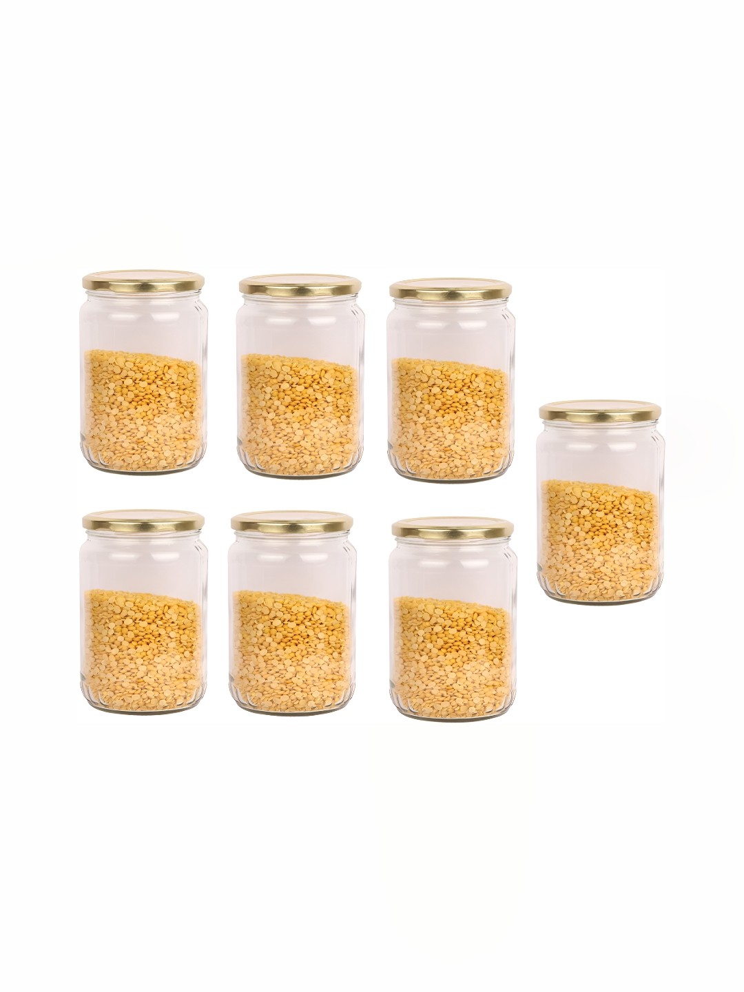 

1ST TIME Transparent 7 Pieces Dishwasher Safe Glass Container 400ml Each