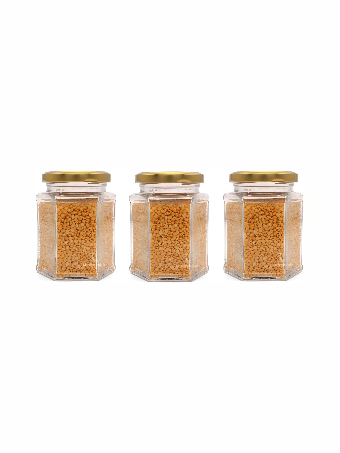 

1ST TIME 3-Pcs Transparent Glass Jar with Lid-200 ml Each