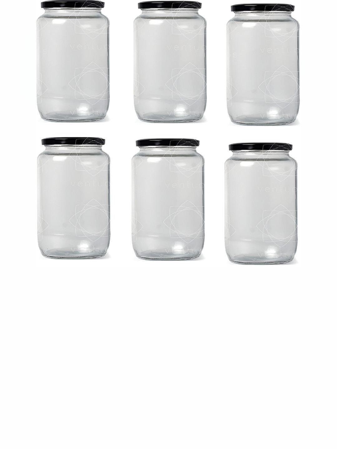 

1ST TIME Transparent 6 Pcs Glass Container with Lid