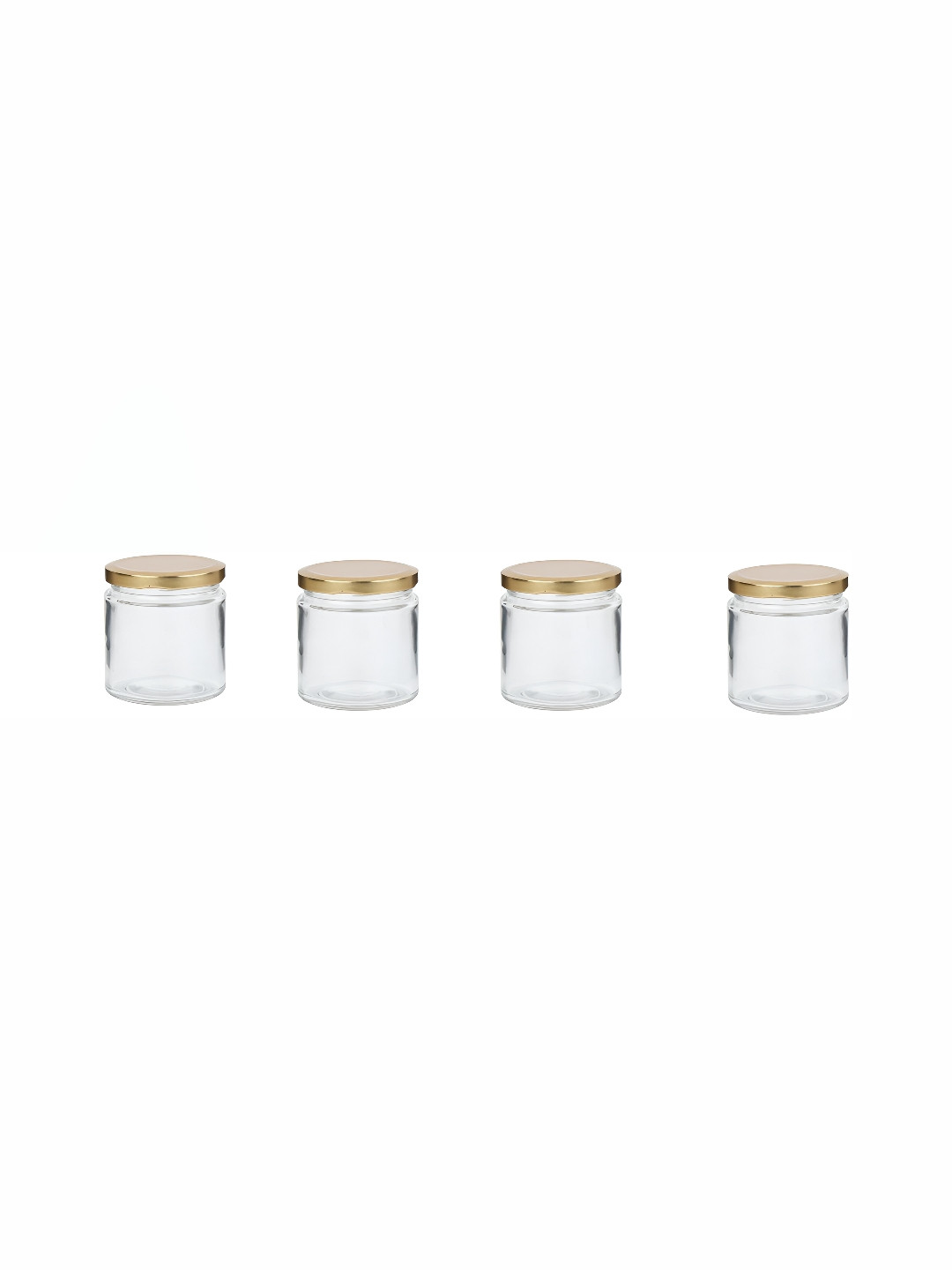 

1ST TIME Transparent & Yellow 4 Pieces Glass Container