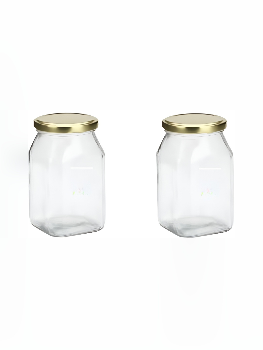 

1ST TIME Transparent & Yellow 2 Pieces Glass Storage Container