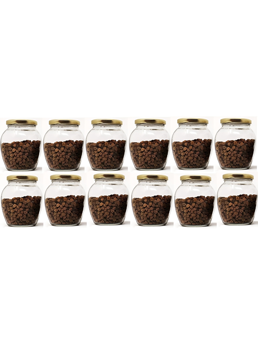 

1ST TIME Transparent 12 Pcs Glass Storage Jar