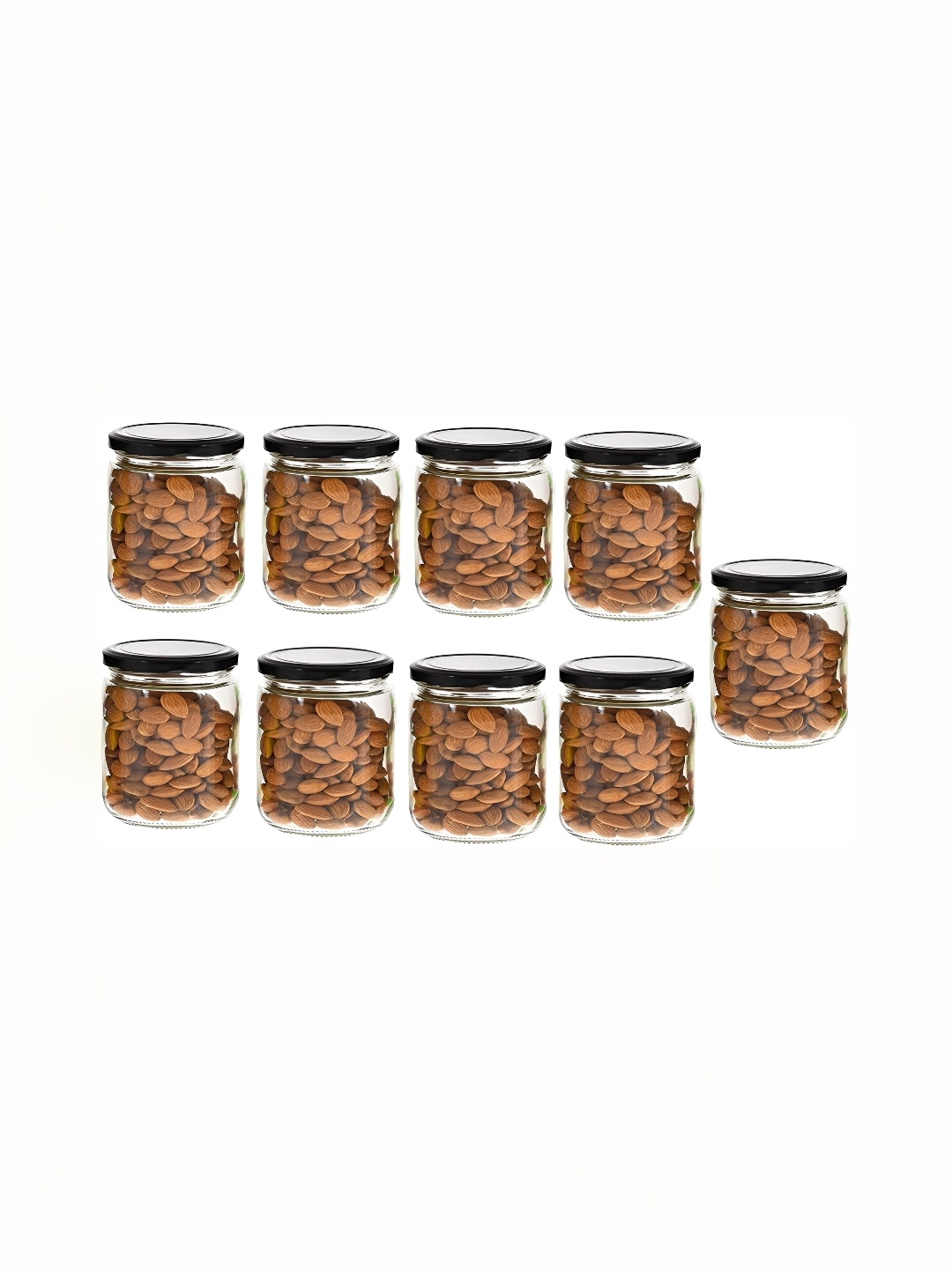 

1ST TIME Transparent 9 Pcs Glass Container with Lid