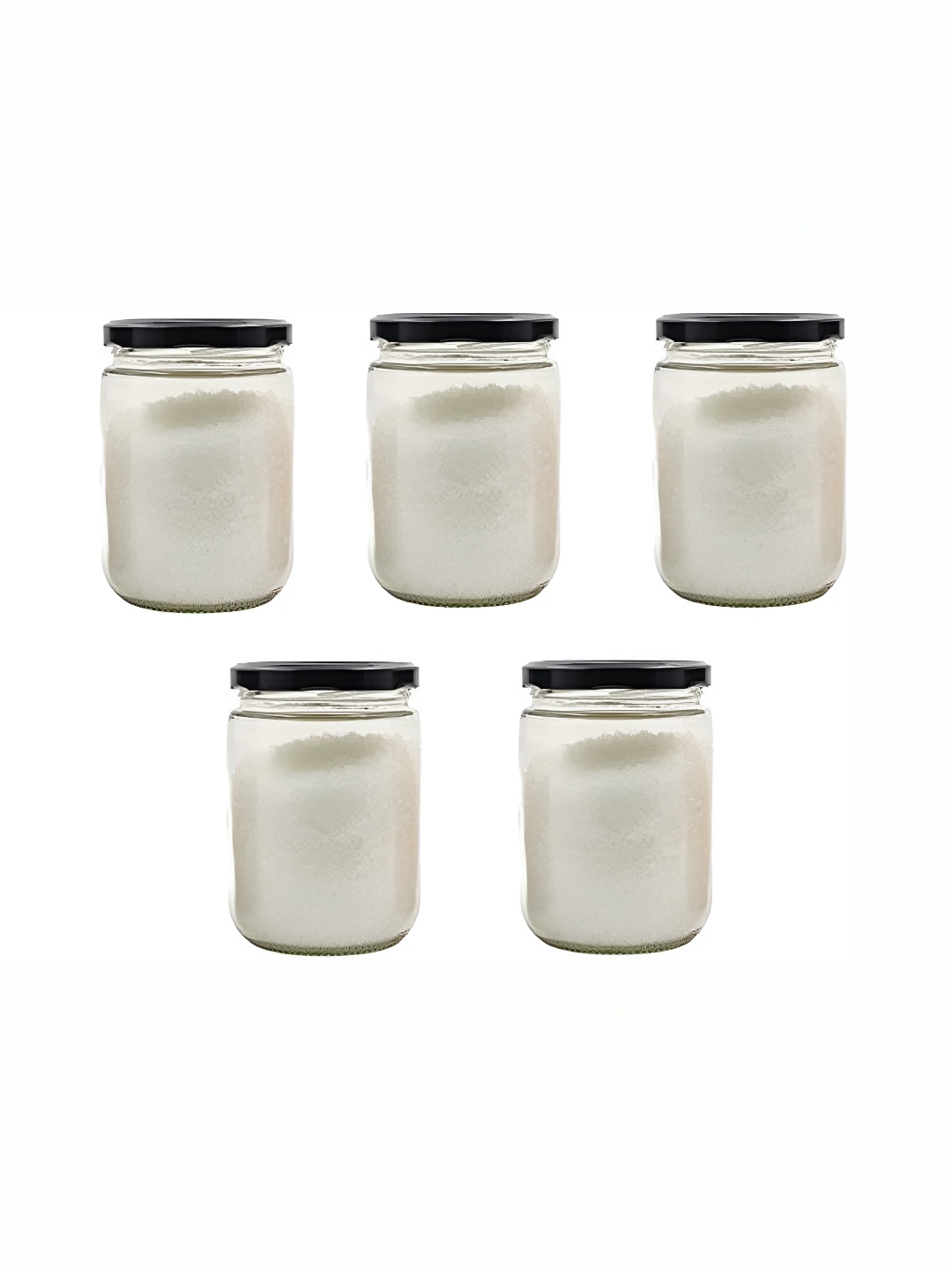 

1ST TIME Transparent 5 Pieces Dishwasher Safe Glass Container 500ml Each