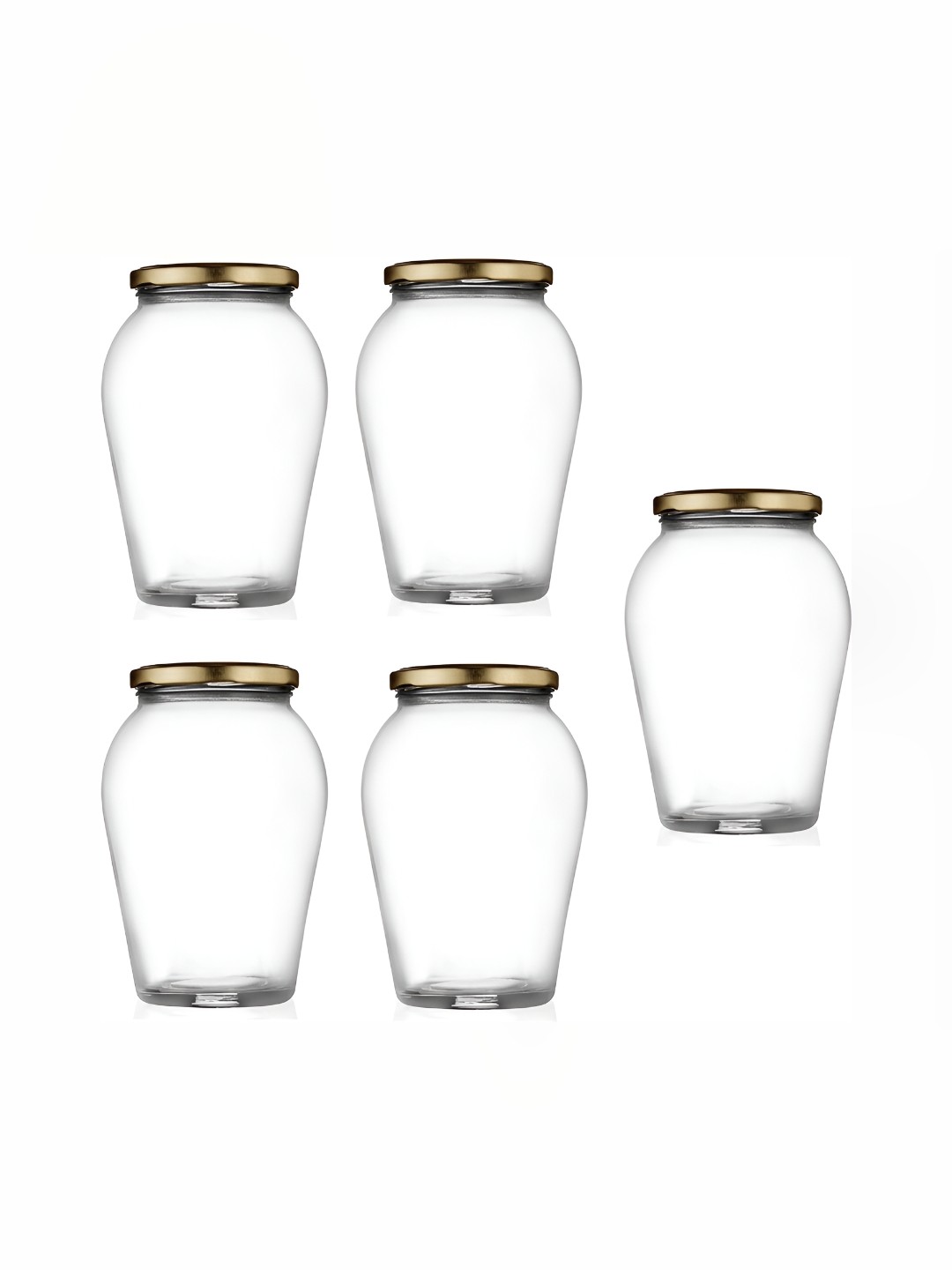 

1ST TIME Transparent 5 Pieces Glass Container With Lid 200 ml