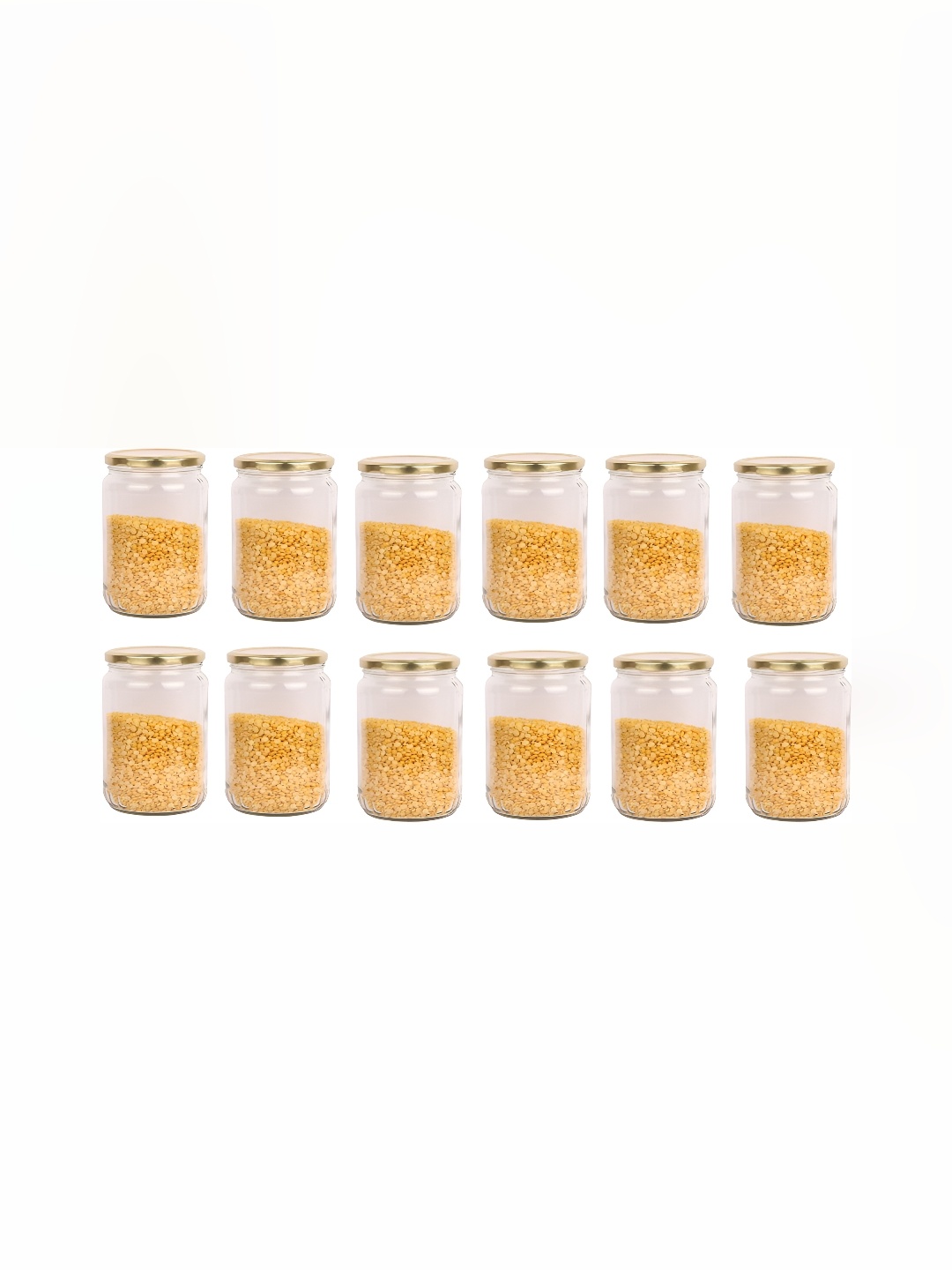 

1ST TIME Transparent 12 Pieces Dishwasher Safe Glass Containers 1L Each