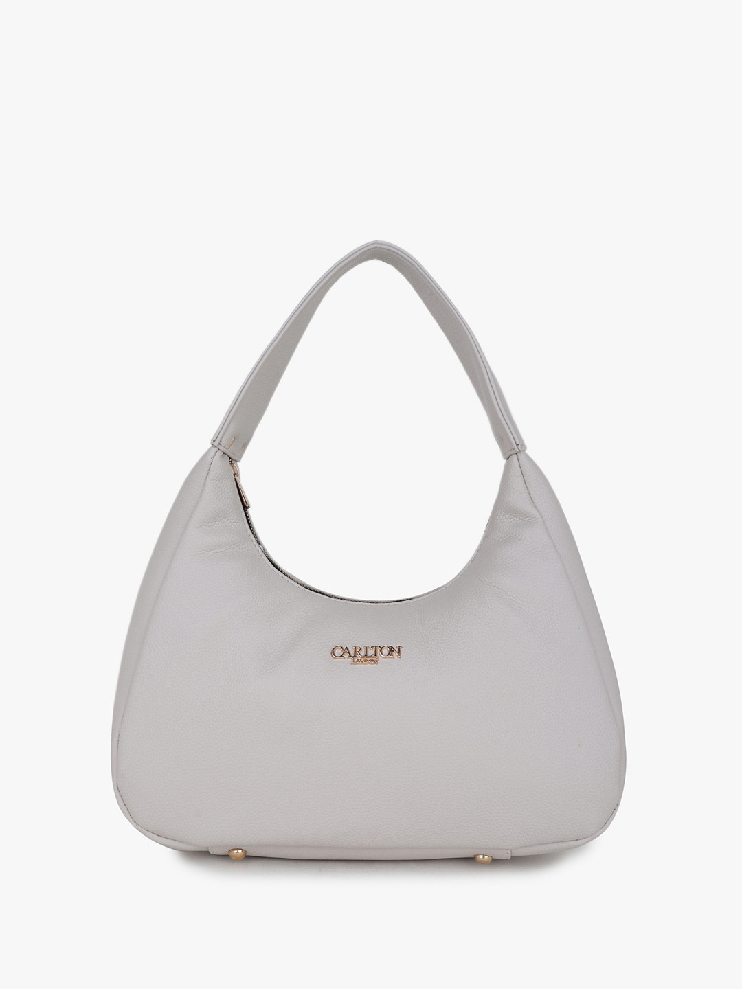 

Carlton London Leather Half Moon Hobo Bag, Cream