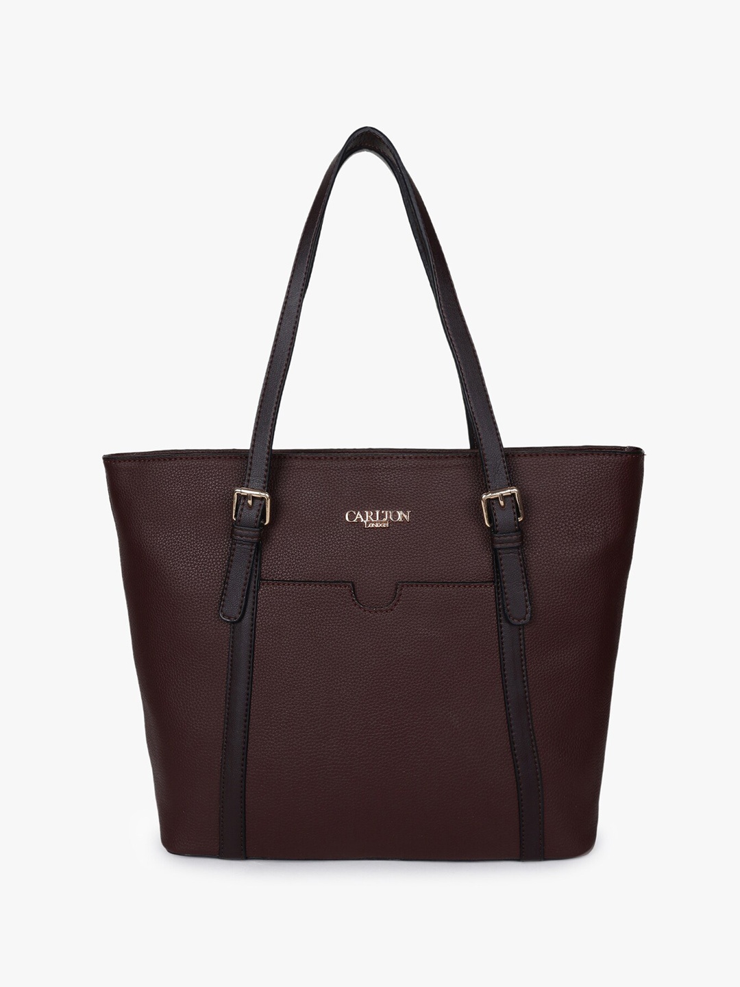 

Carlton London Textured Oversized Shopper Shoulder Bag, Coffee brown