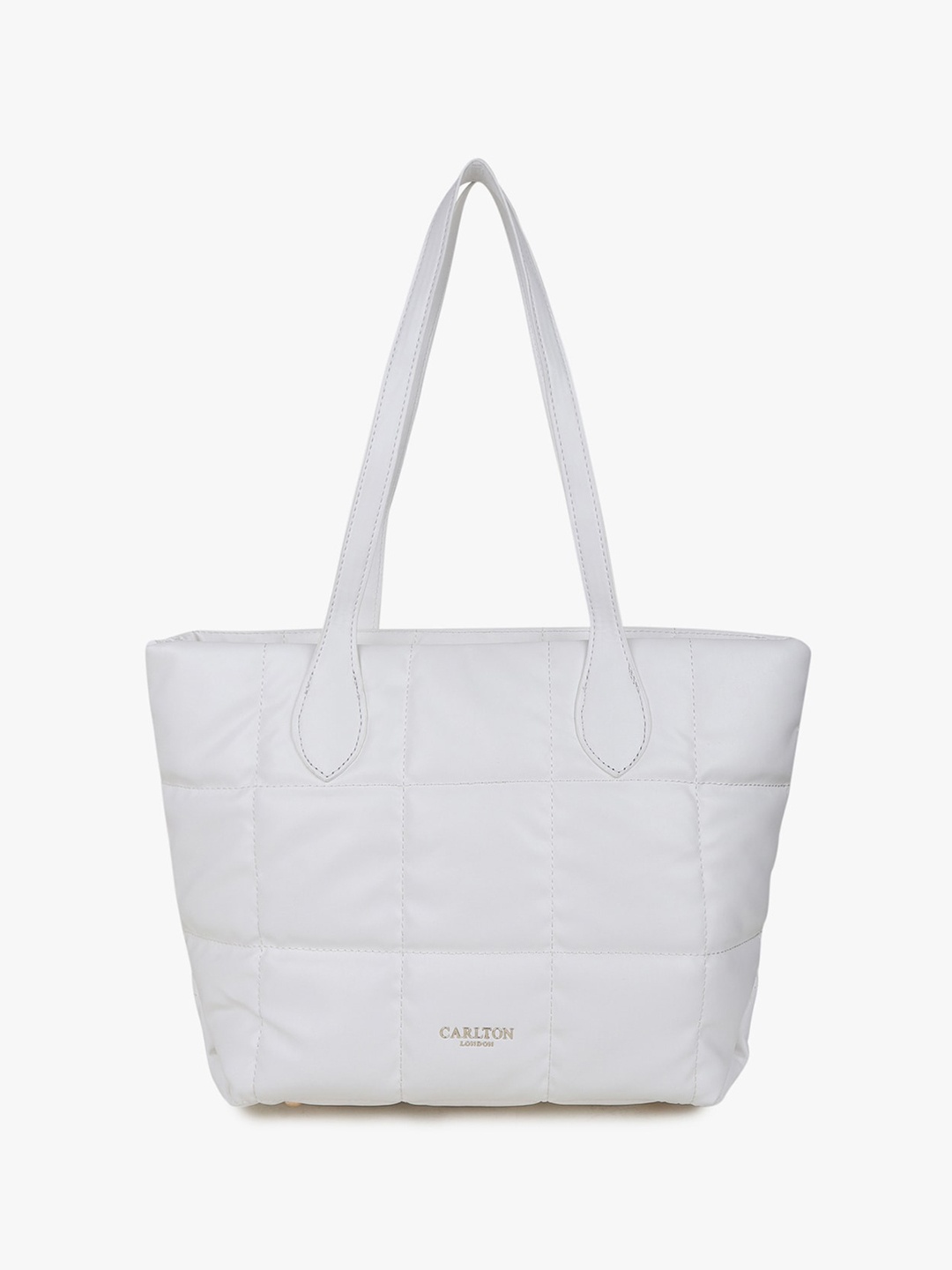

Carlton London Checked Structured Shoulder Bag, White