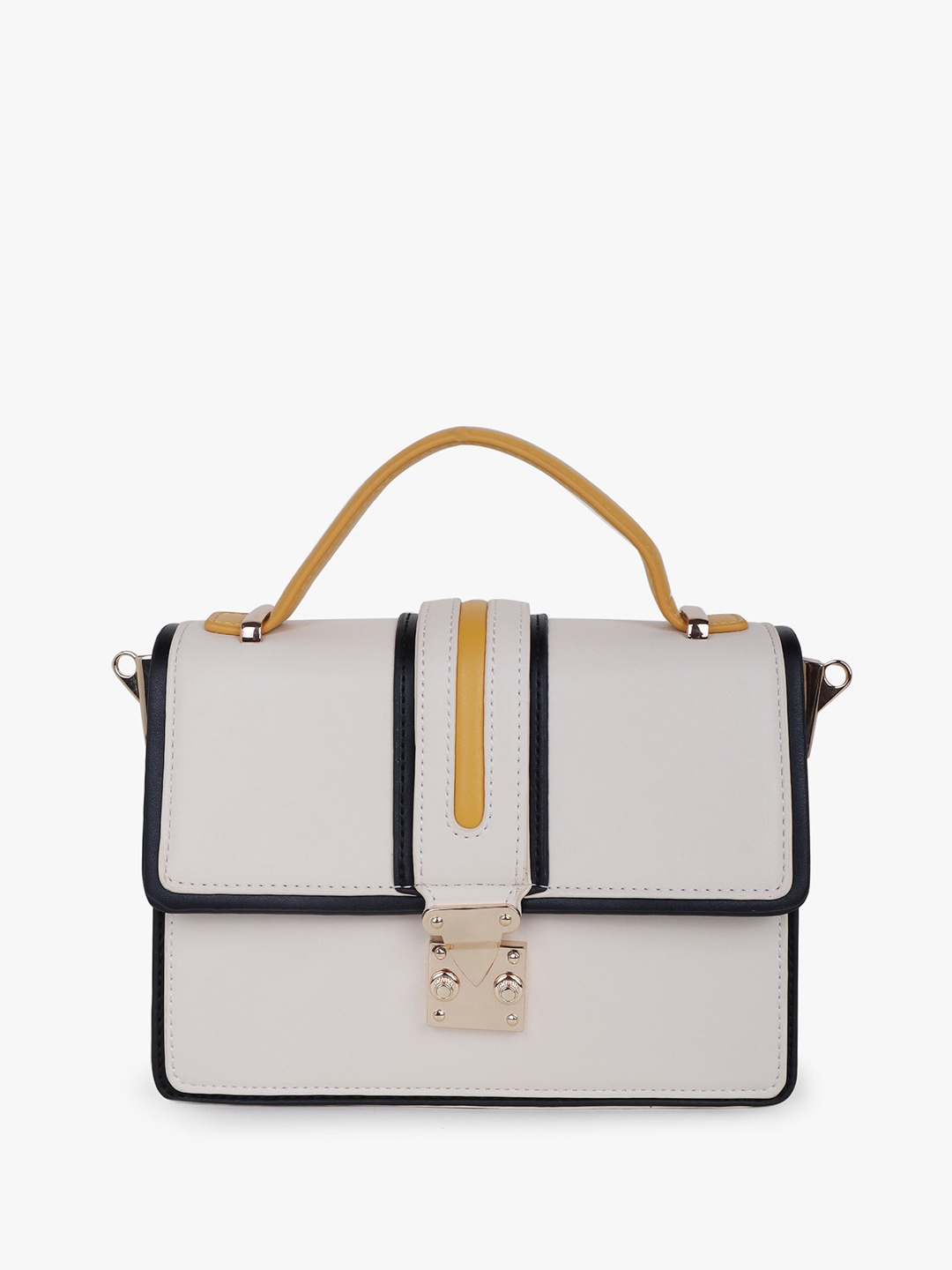 

Carlton London Structured Satchel, Beige