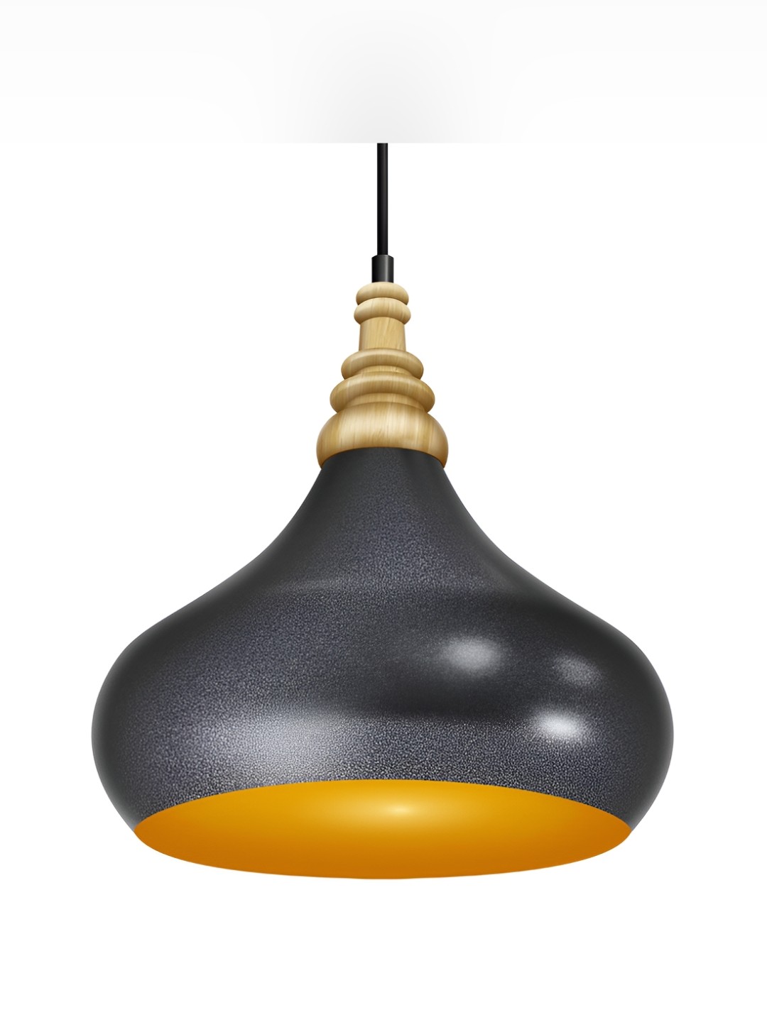 

Wipro Black & Gold-Toned Aluminium Contemporary Frustum Shaped Wall Lamp