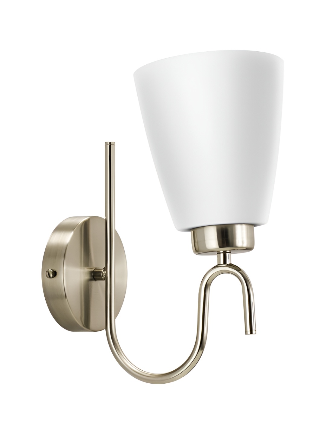 

Wipro White & Silver-Toned Aluminium Contemporary Frustum Shaped Wall Lamp