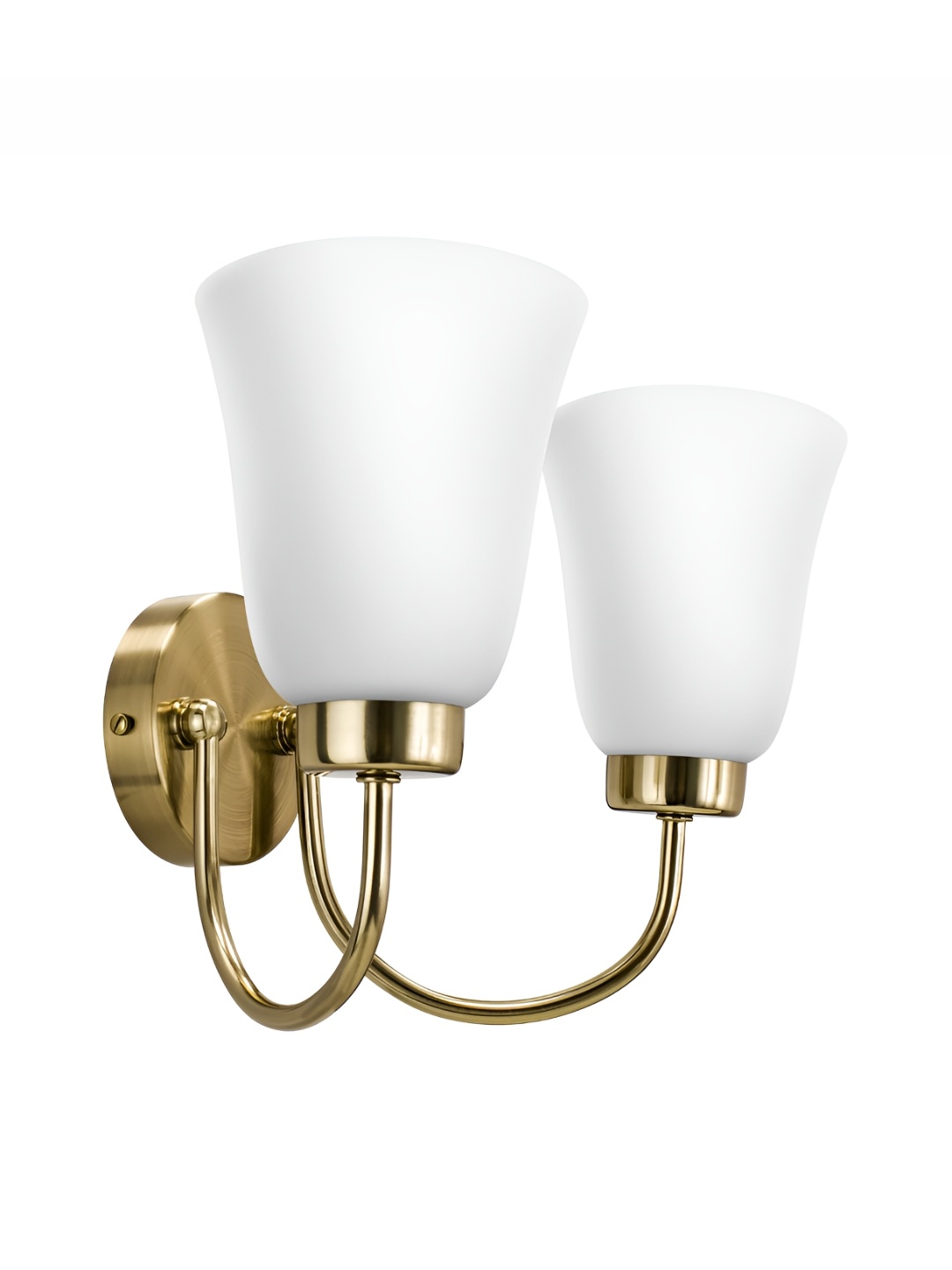 

Wipro White & Gold-Toned Aluminium Contemporary Frustum Shaped Wall Lamp