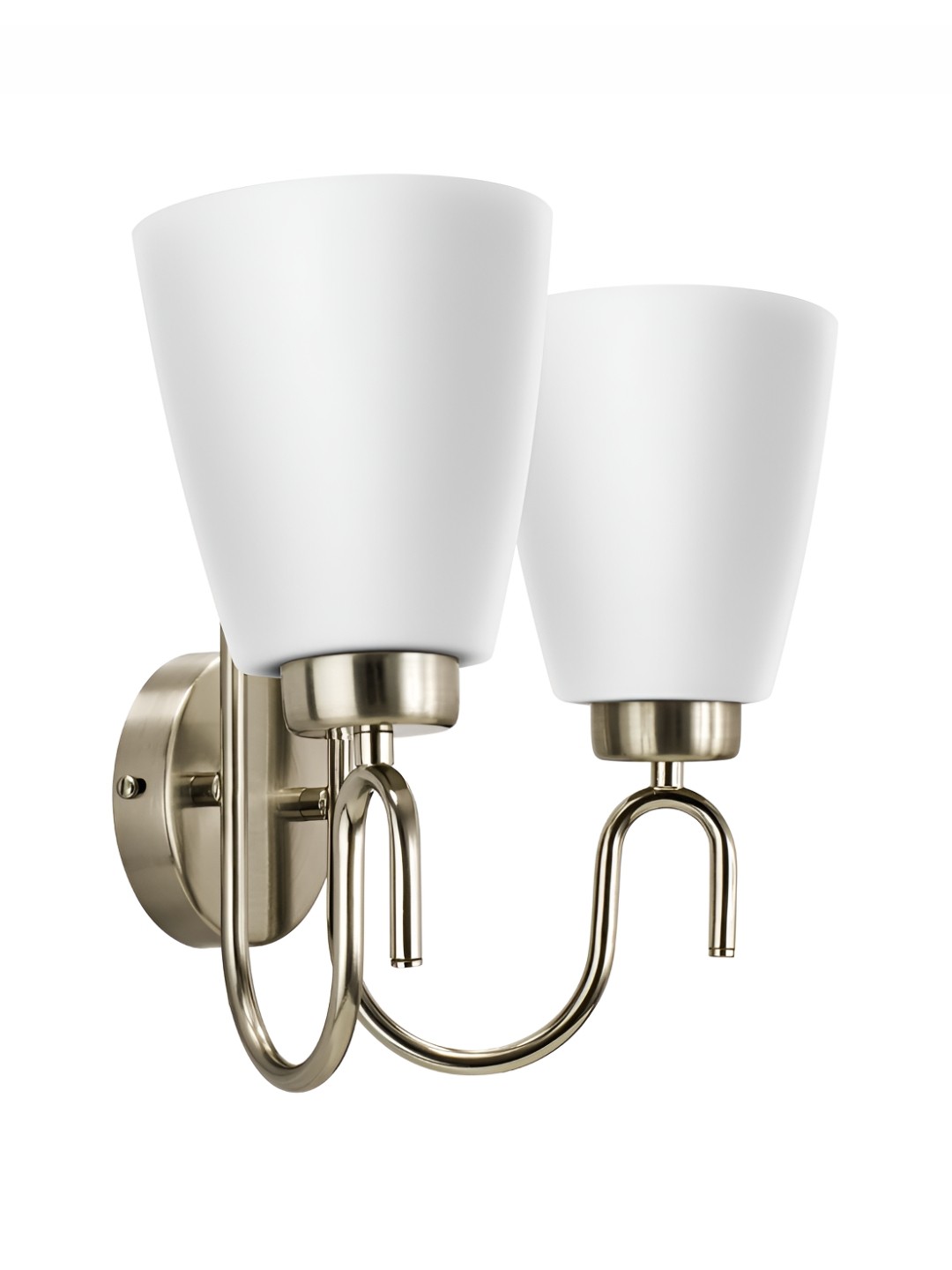 

Wipro White & Silver-Toned Aluminium Contemporary Frustum Shaped Wall Lamp