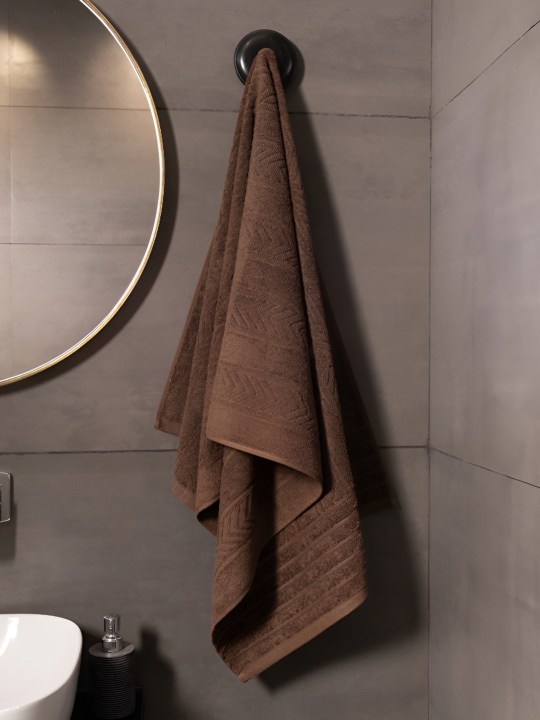 HOUMN Brown Cotton 600 GSM Bath Towel