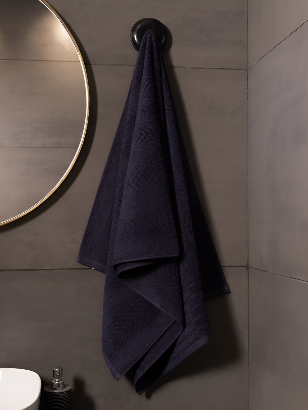 

HOUMN Blue Cotton 600 GSM Bath Towel