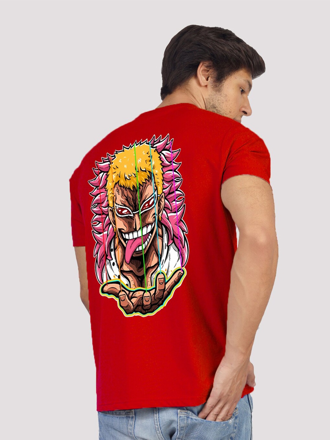 

Greylongg Yorksteadd 2076 Graphic Printed Round Neck Casual T-shirt, Red