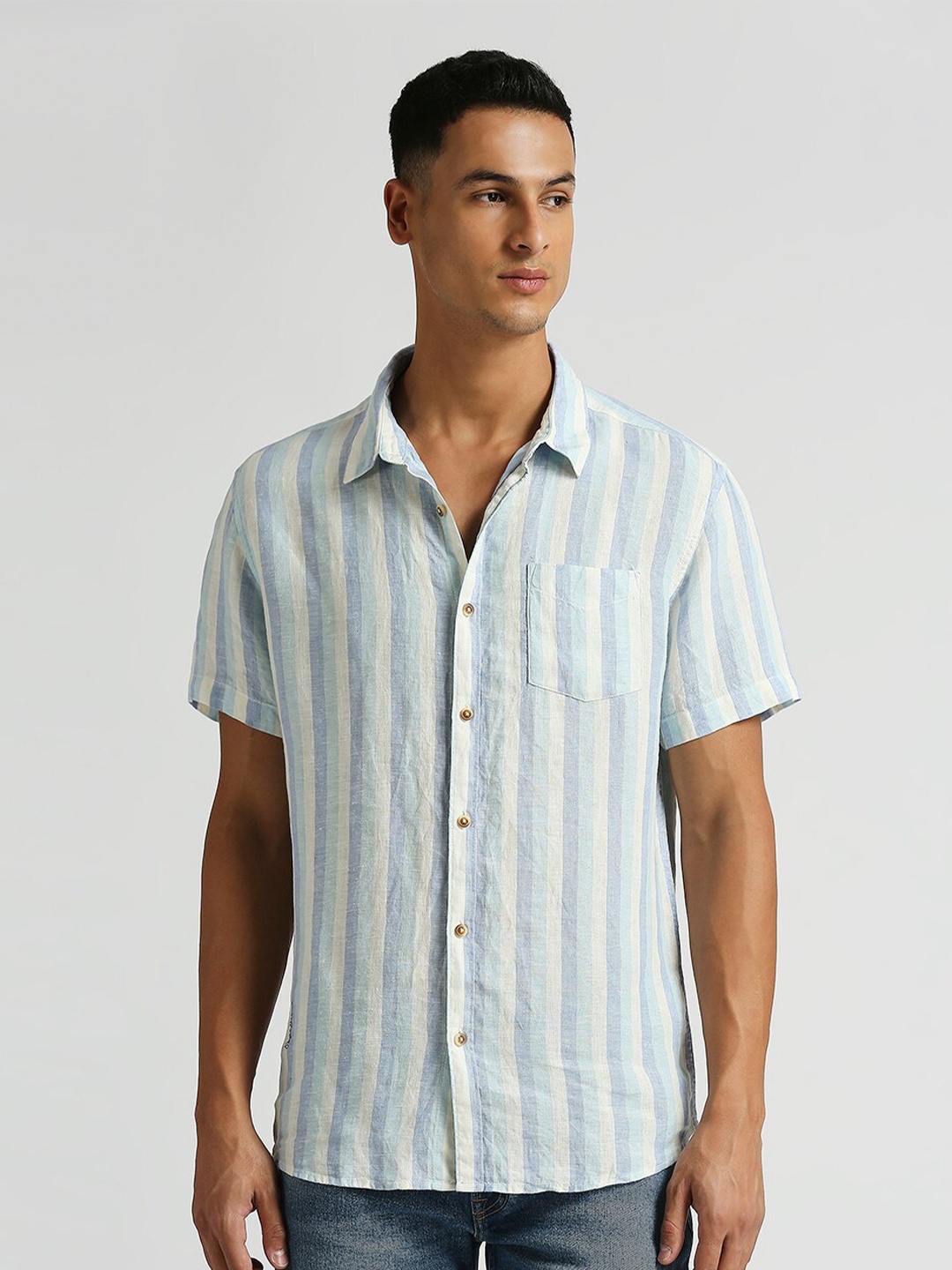 

Pepe Jeans Striped Linen Casual Shirt, Blue