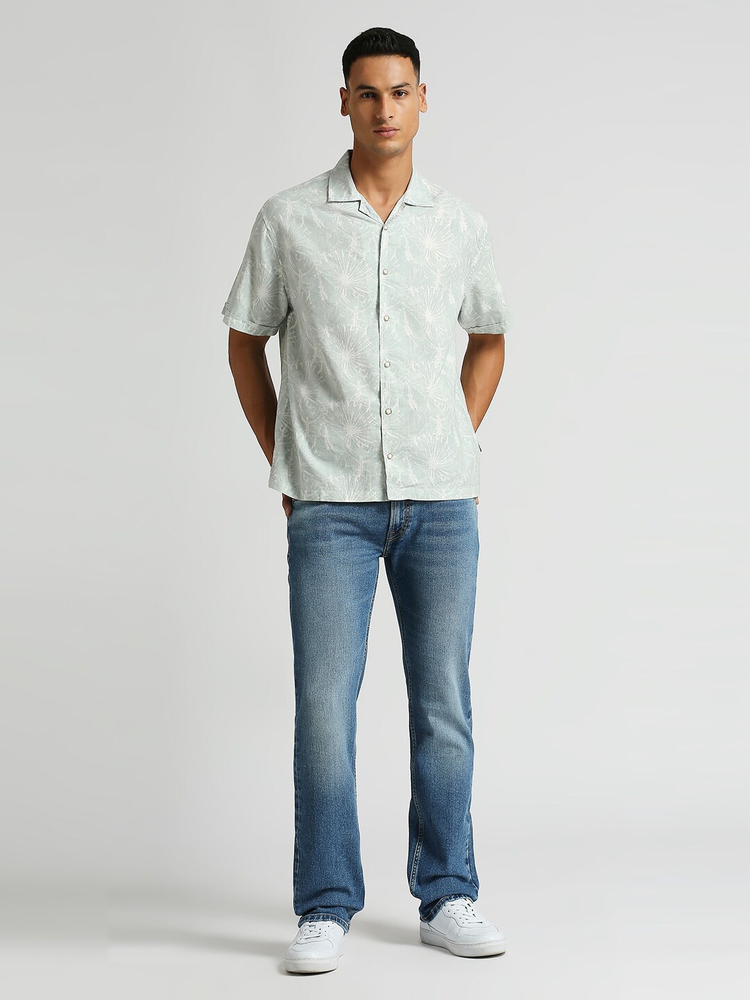 

Pepe Jeans Relaxed Floral Printed Opaque Cotton Casual Shirt, Green