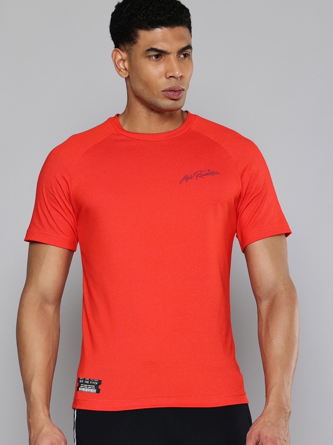 

FLX By Decathlon Men Red Round Neck Cricket T-Shirt, Orange